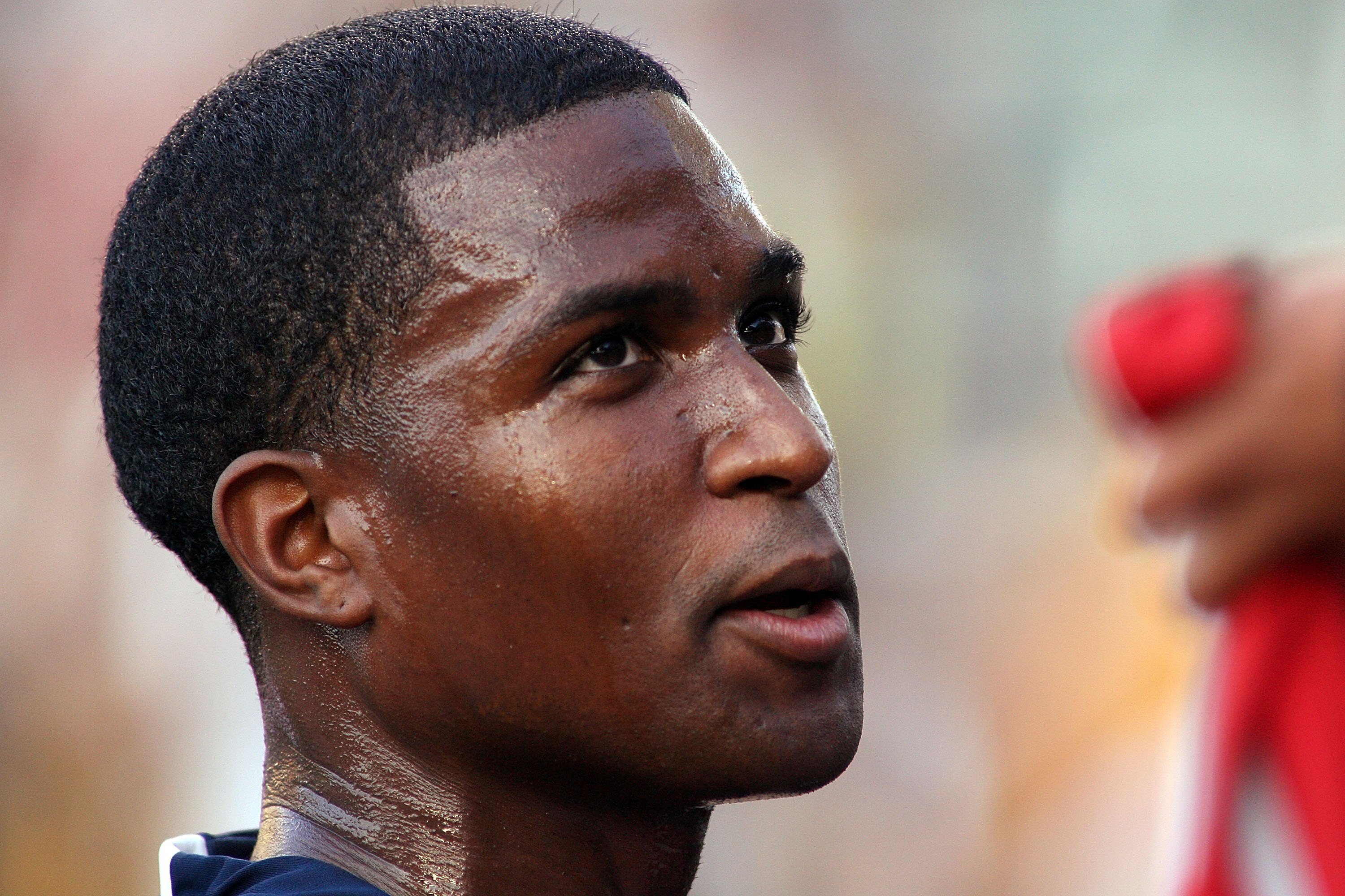 CARSON, CA - JULY 04:  Edson Buddle #14 of the Los Angeles Galaxy returns to the locker room after warmups before the game against the Seattle Sounders FC on July 4, 2010 at the Home Depot Center in Carson, California.  Buddle is playing in his first MLS