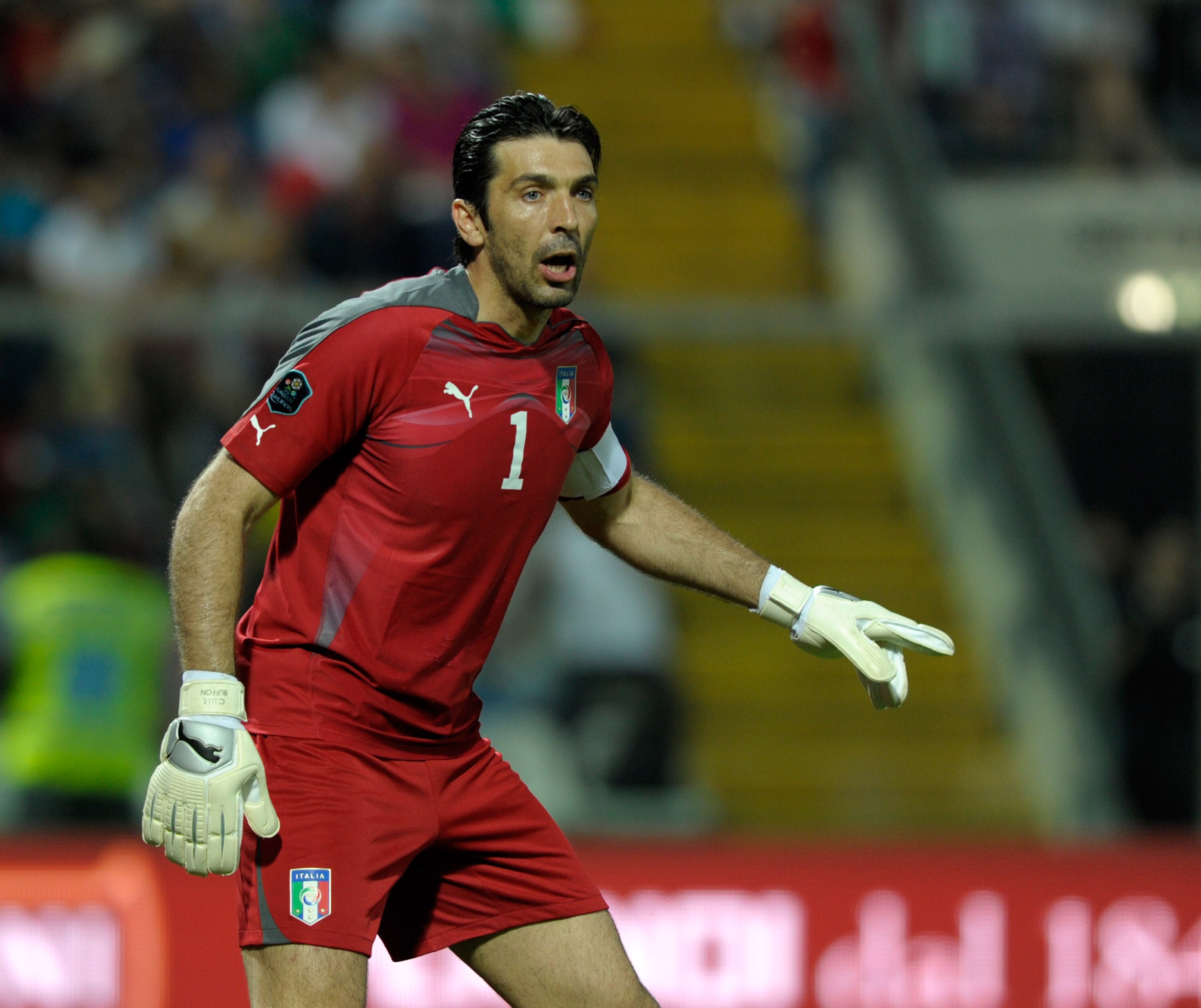 MODENA, ITALY - JUNE 03:  Gianluigi Buffon of Italy during the UEFA EURO 2012 Group C qualifying match between Italy and Estonia on June 3, 2011 in Modena, Italy.  (Photo by Claudio Villa/Getty Images)
