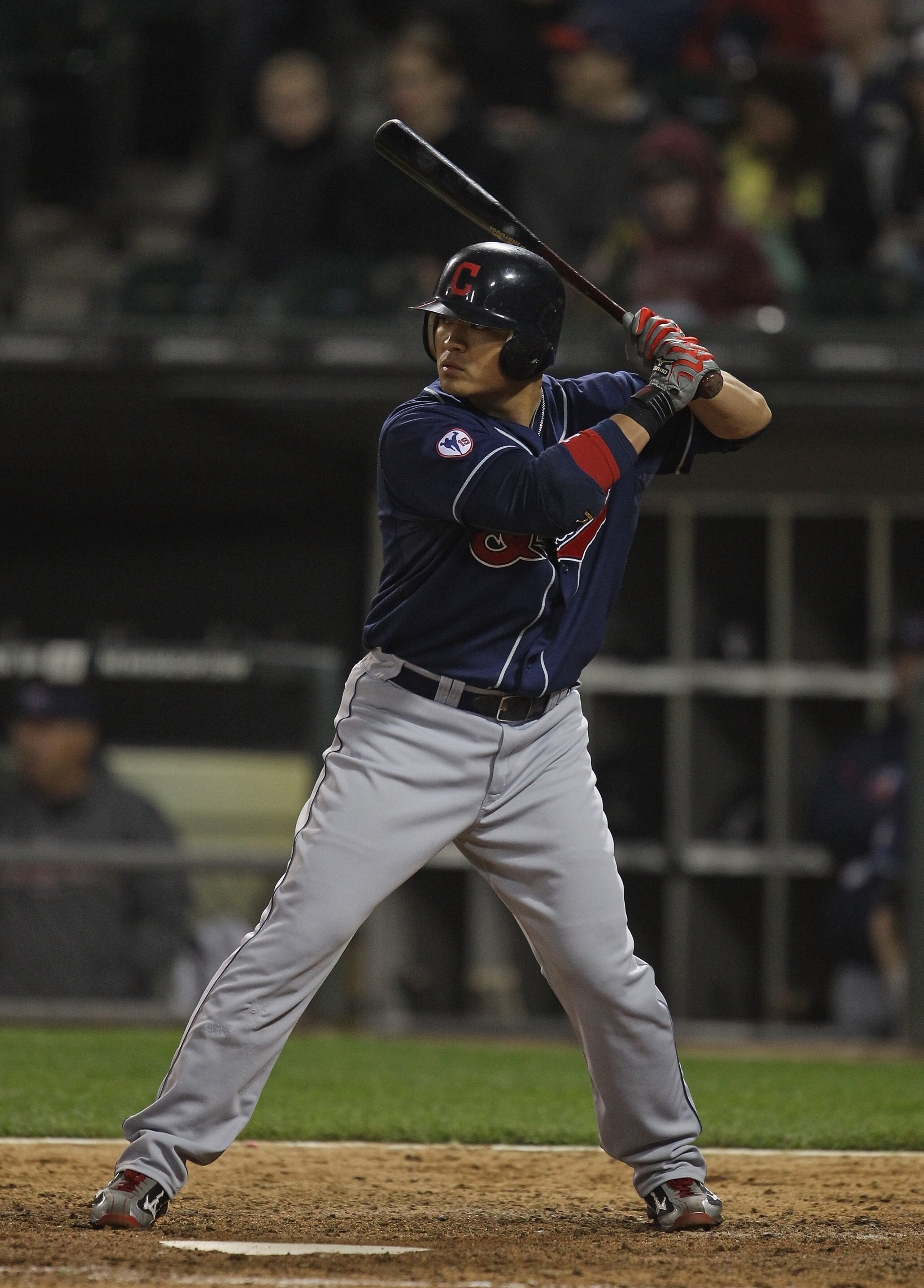 CHICAGO, IL - MAY 19:  Shin-Soo Choo #17 of the Cleveland Indians prepares to bat against the Chicago White Sox at U.S. Cellular Field on May 19, 2011 in Chicago, Illinois.  The Whiute Sox defeated the Indians 8-2.  (Photo by Jonathan Daniel/Getty Images)