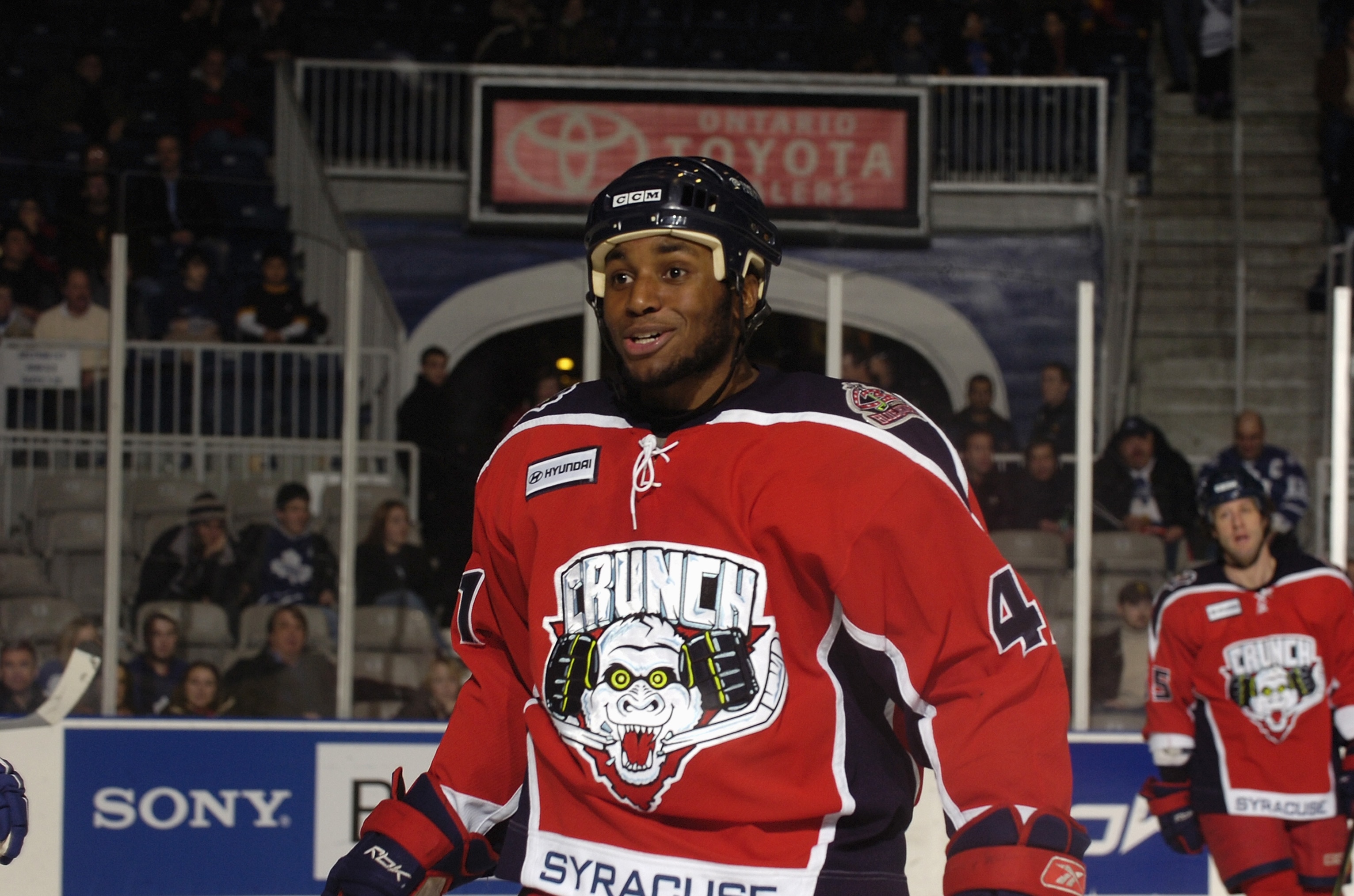 TORONTO - FEBRUARY 17:  Greg Mauldin #41 of the Syracuse Crunch looks on against the Toronto Marlies at Ricoh Coliseum on February 17, 2006 in Toronto, Ontario, Canada. Syracuse won 3-2 in a shootout. (Photo by Graig Abel/Getty Images)