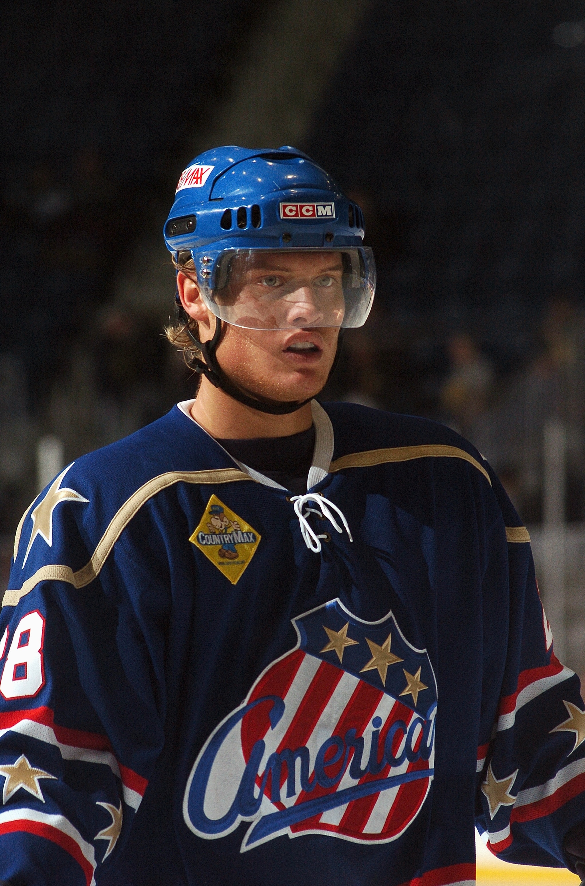 TORONTO - DECEMBER 11:  Kamil Kreps #28 of the Rochester Americans looks on against the Toronto Marlies at Ricoh Coliseum on December 11, 2005 in Toronto, Ontario, Canada. Rochester won 3-1.  (Photo by Graig Abel/Getty Images)