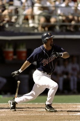 10 Oct 1998:  Infielder Ken Caminiti #21 of the San Diego Padres in action during the National League Championships Series game against the Atlanta Braves at Qualcomm Stadium in San Diego, California. The Padres defeated the Braves 4-1. Mandatory Credit: