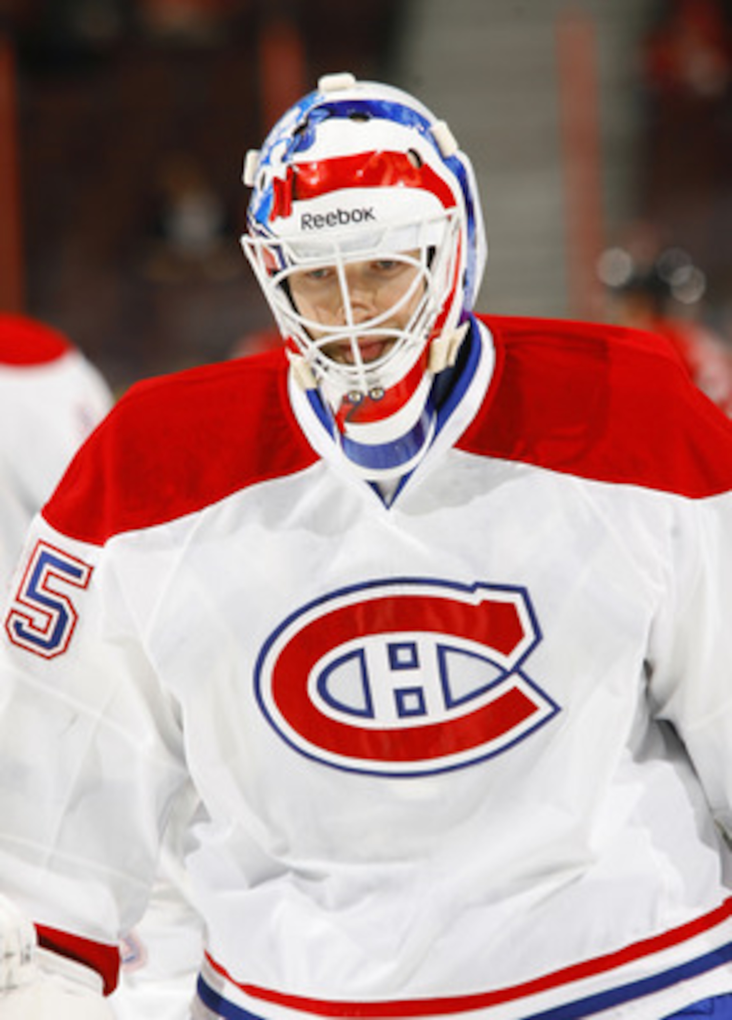 OTTAWA, CANADA - APRIL 07:  Alex Auld #35 of the Montreal Canadiens skates in warmup before a game against the Ottawa Senators at Scotiabank Place on April 7, 2011 in Ottawa, Canada.  (Photo by Phillip MacCallum/Getty Images)