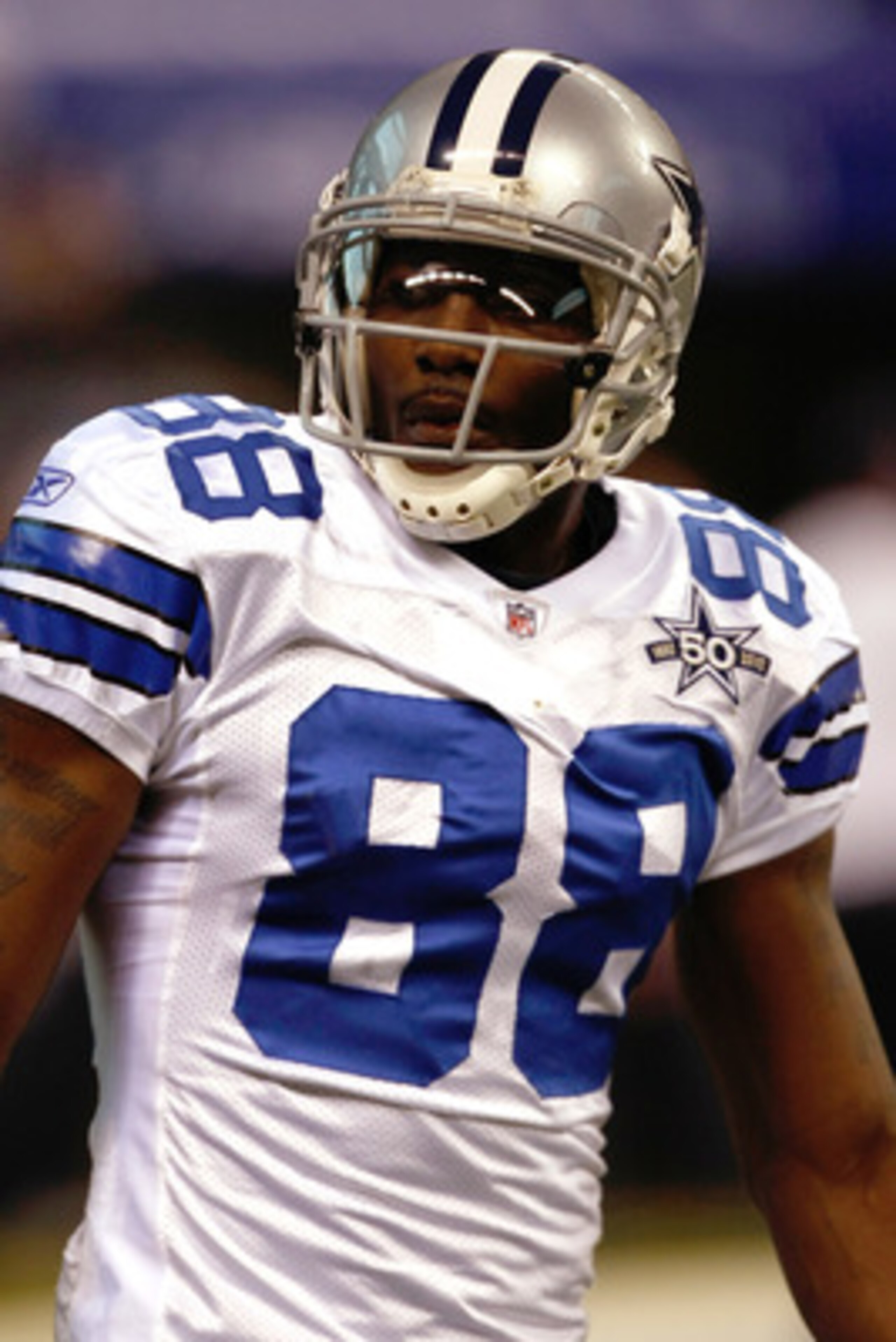 INDIANAPOLIS, IN - DECEMBER 05: Dez Bryant #88 of the Dallas Cowboys looks on against the Indianapolis Colts at Lucas Oil Stadium on December 5, 2010 in Indianapolis, Indiana. (Photo by Scott Boehm/Getty Images) INDIANAPOLIS, IN - DECEMBER 05: Dez Bryant #88 of the Dallas Cowboys looks on against the Indianapolis Colts at Lucas Oil Stadium on December 5, 2010 in Indianapolis, Indiana. (Photo by Scott Boehm/Getty Images)