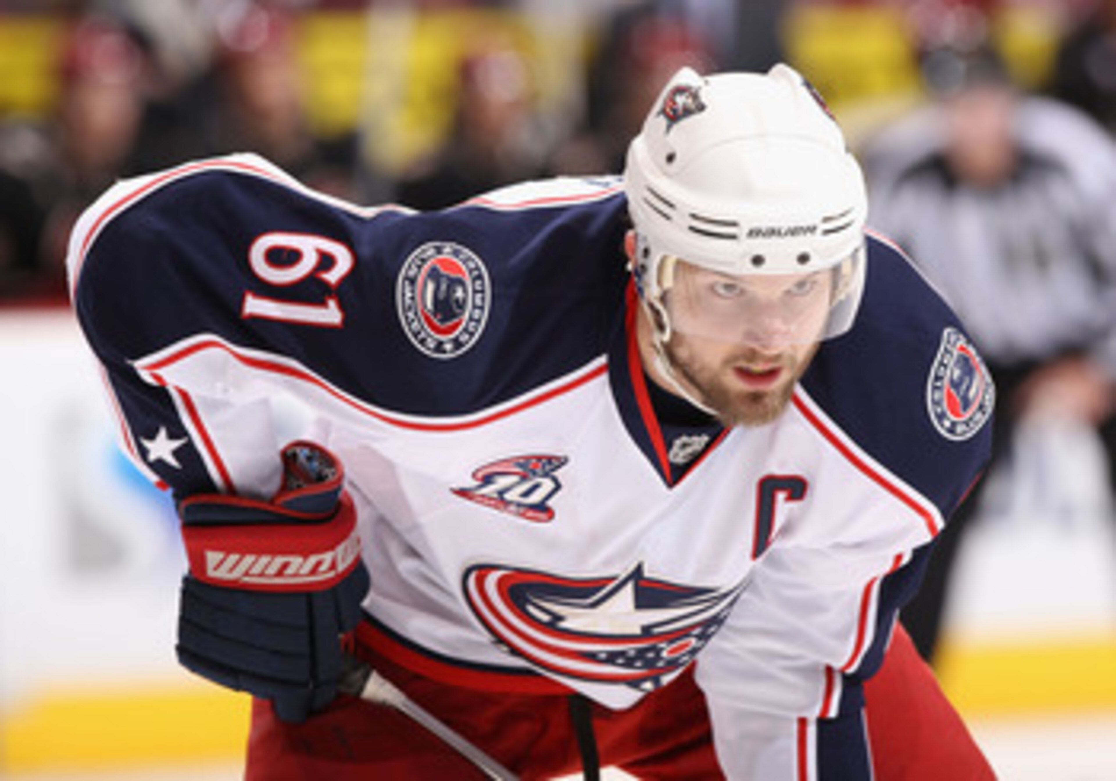 GLENDALE, AZ - MARCH 24: Rick Nash #61 of the Columbus Blue Jackets during the NHL game against the Phoenix Coyotes at Jobing.com Arena on March 24, 2011 in Glendale, Arizona. The Coyotes defeated the Blue Jackets 3-0. (Photo by Christian Petersen/Gett GLENDALE, AZ - MARCH 24: Rick Nash #61 of the Columbus Blue Jackets during the NHL game against the Phoenix Coyotes at Jobing.com Arena on March 24, 2011 in Glendale, Arizona. The Coyotes defeated the Blue Jackets 3-0. (Photo by Christian Petersen/Gett