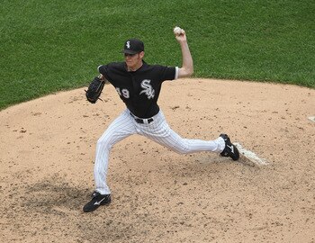 CHICAGO, IL - MAY 22:  Chris Sale #49 of the Chicago White Sox pitches against the Los Angeles Dodgers at U.S. Cellular Field on May 22, 2011 in Chicago, Illinois. The White Sox defeated the Dodgers 8-3.  (Photo by Jonathan Daniel/Getty Images)