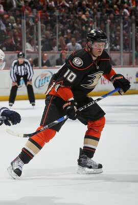 ANAHEIM, CA - APRIL 15:  Corey Perry #10 of the Anaheim Ducks skates against the Nashville Predators in Game Two of the Western Conference Quarterfinals during the 2011 NHL Stanley Cup Playoffs at Honda Center on April 15, 2011 in Anaheim, California.  (P
