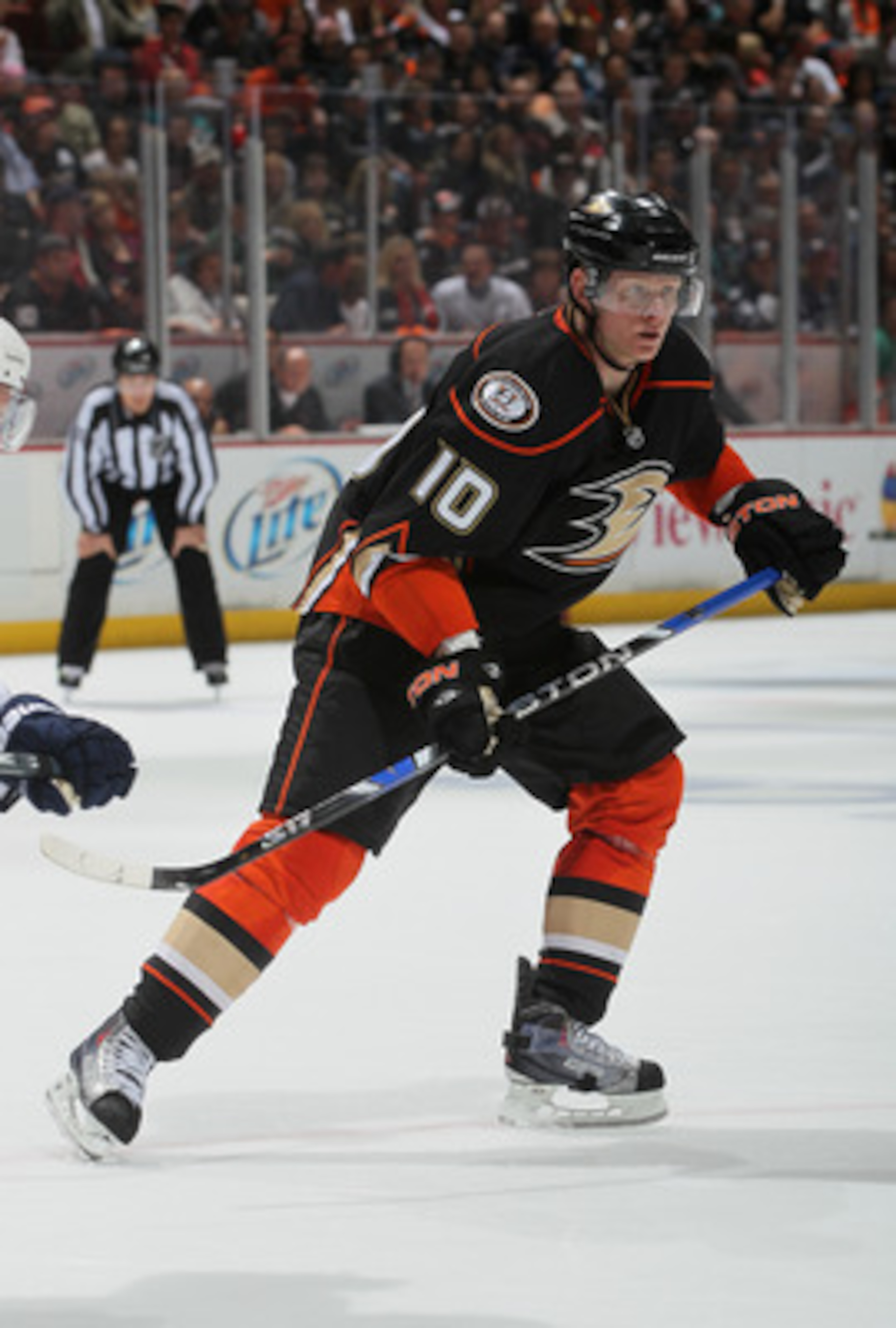 ANAHEIM, CA - APRIL 15: Corey Perry #10 of the Anaheim Ducks skates against the Nashville Predators in Game Two of the Western Conference Quarterfinals during the 2011 NHL Stanley Cup Playoffs at Honda Center on April 15, 2011 in Anaheim, California. (P ANAHEIM, CA - APRIL 15: Corey Perry #10 of the Anaheim Ducks skates against the Nashville Predators in Game Two of the Western Conference Quarterfinals during the 2011 NHL Stanley Cup Playoffs at Honda Center on April 15, 2011 in Anaheim, California. (P