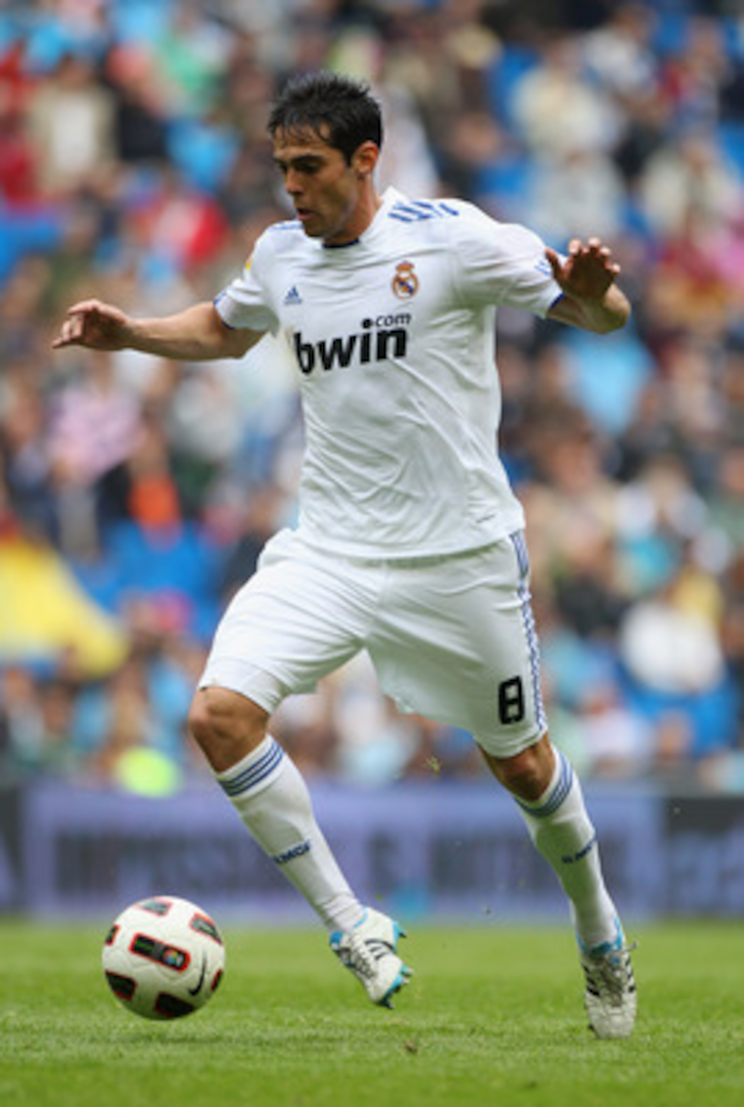 MADRID, SPAIN - APRIL 30:  Kaka of Real Madrid in action during the La Liga match between Real Madrid and Real Zaragoza at Estadio Santiago Bernabeu on April 30, 2011 in Madrid, Spain.  (Photo by Julian Finney/Getty Images)