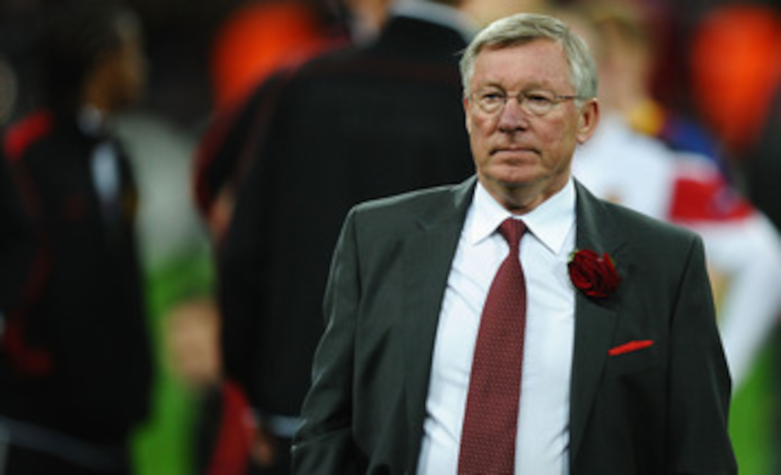 LONDON, ENGLAND - MAY 28:  Sir Alex Ferguson manager of Manchester United shows his dejection after the UEFA Champions League final between FC Barcelona and Manchester United FC at Wembley Stadium on May 28, 2011 in London, England.  (Photo by Laurence Gr