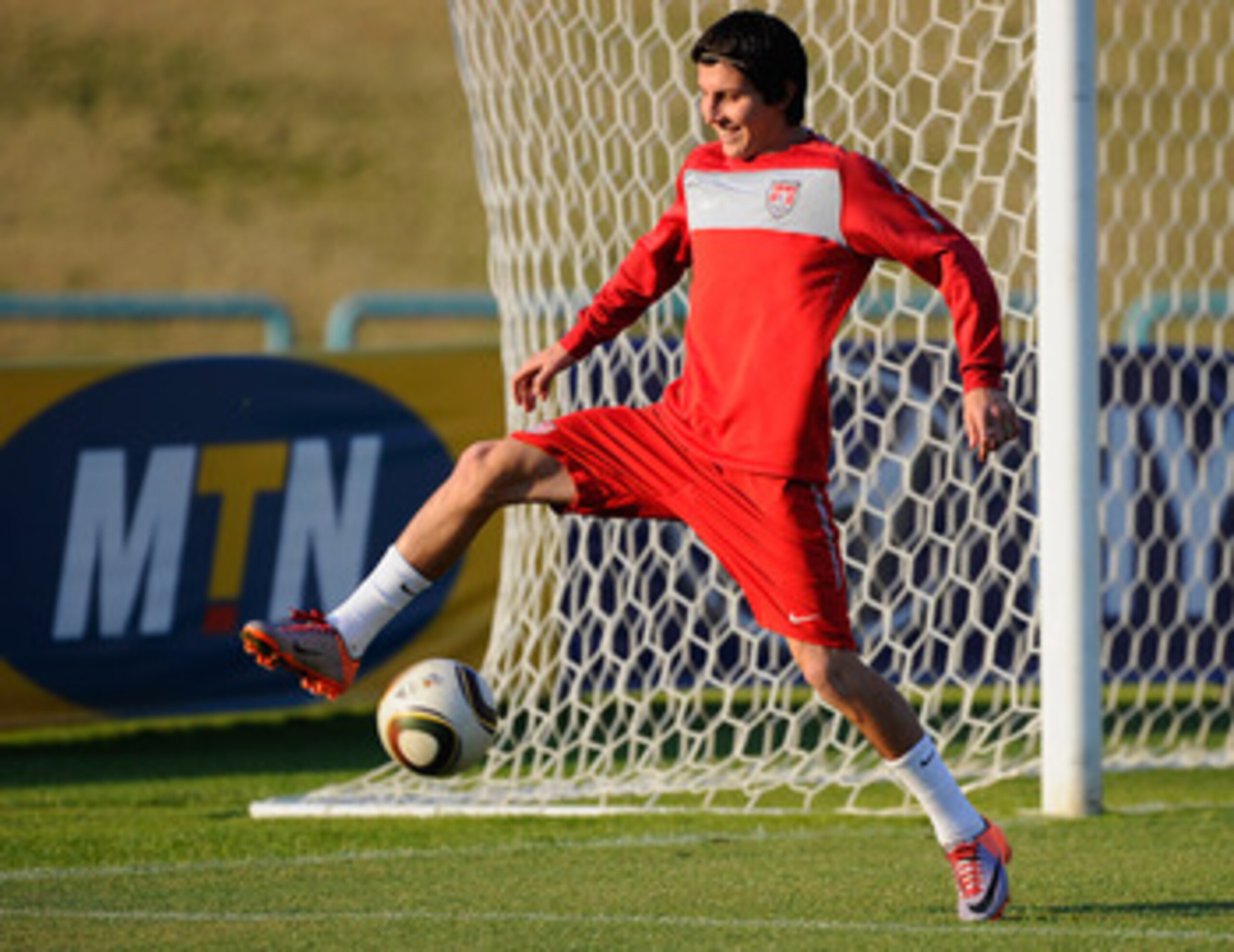 PRETORIA, SOUTH AFRICA - JUNE 24:  Jose Torres of USA controls the ball during training session on June 24, 2010 in Pretoria, South Africa. United States will play their second round World Cup match against Ghana on Saturday, June 26, 2010, at Royal Bafok