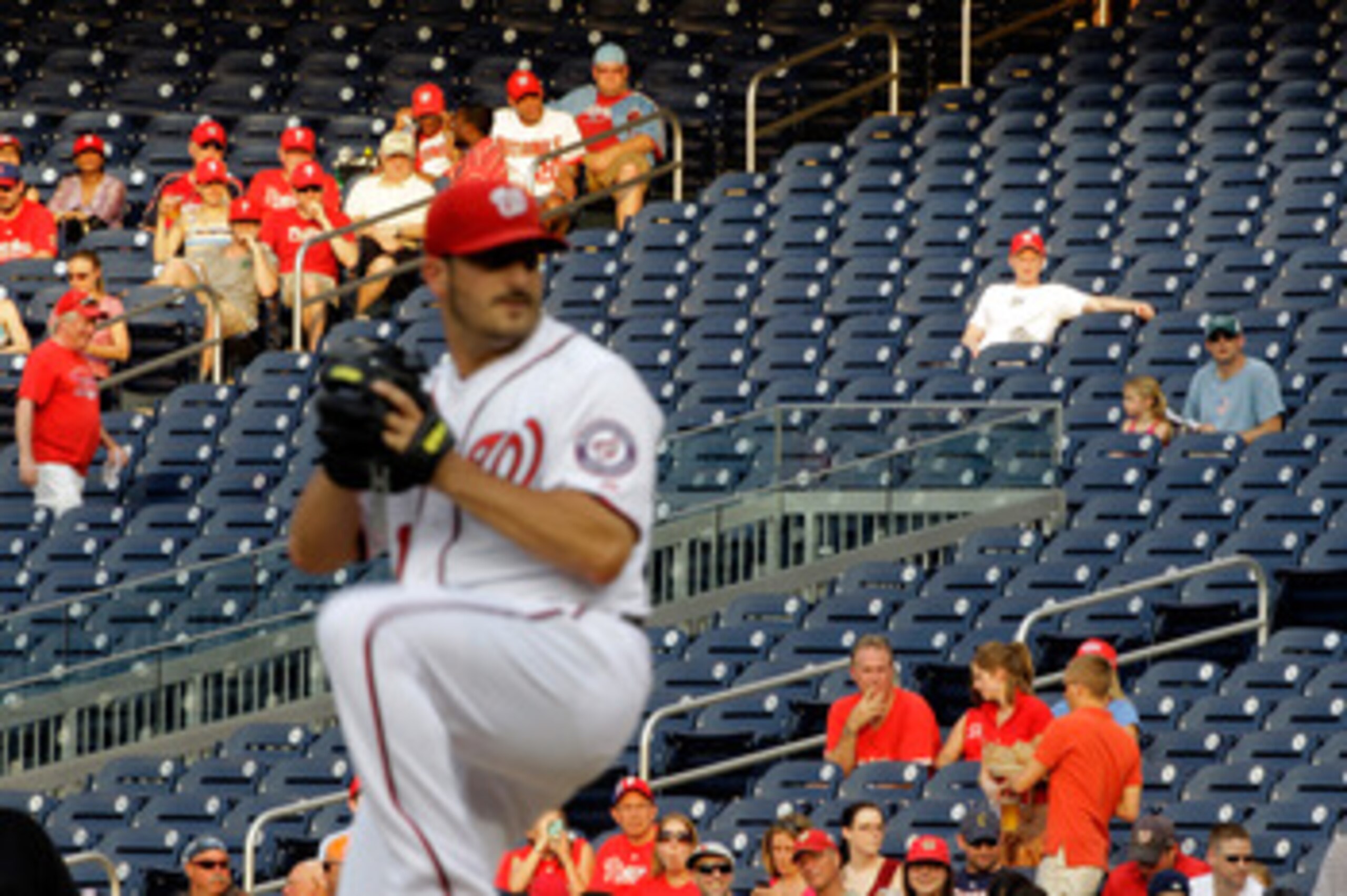 WASHINGTON, DC - MAY 31: Starting pitcher Jason Marquis #21 of the Washington Nationals delilvers to a Philadelphia Phillies batter during the first inning at Nationals Park on May 31, 2011 in Washington, DC. The Braves won 2-0. (Photo by Rob Carr/Getty WASHINGTON, DC - MAY 31: Starting pitcher Jason Marquis #21 of the Washington Nationals delilvers to a Philadelphia Phillies batter during the first inning at Nationals Park on May 31, 2011 in Washington, DC. The Braves won 2-0. (Photo by Rob Carr/Getty