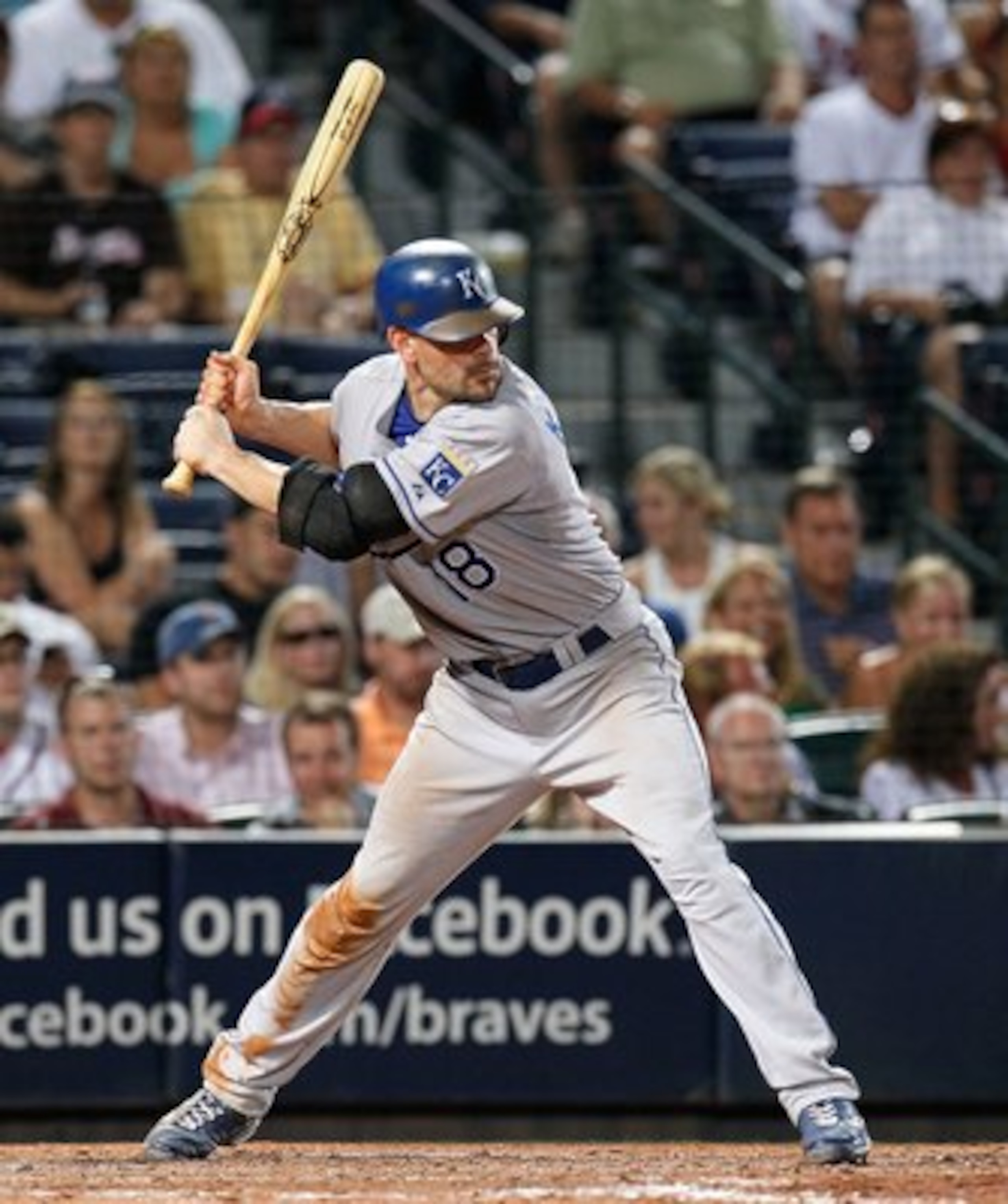 ATLANTA - JUNE 19:  Jason Kendall #18 of the Kansas City Royals against the Atlanta Braves at Turner Field on June 19, 2010 in Atlanta, Georgia.  (Photo by Kevin C. Cox/Getty Images)