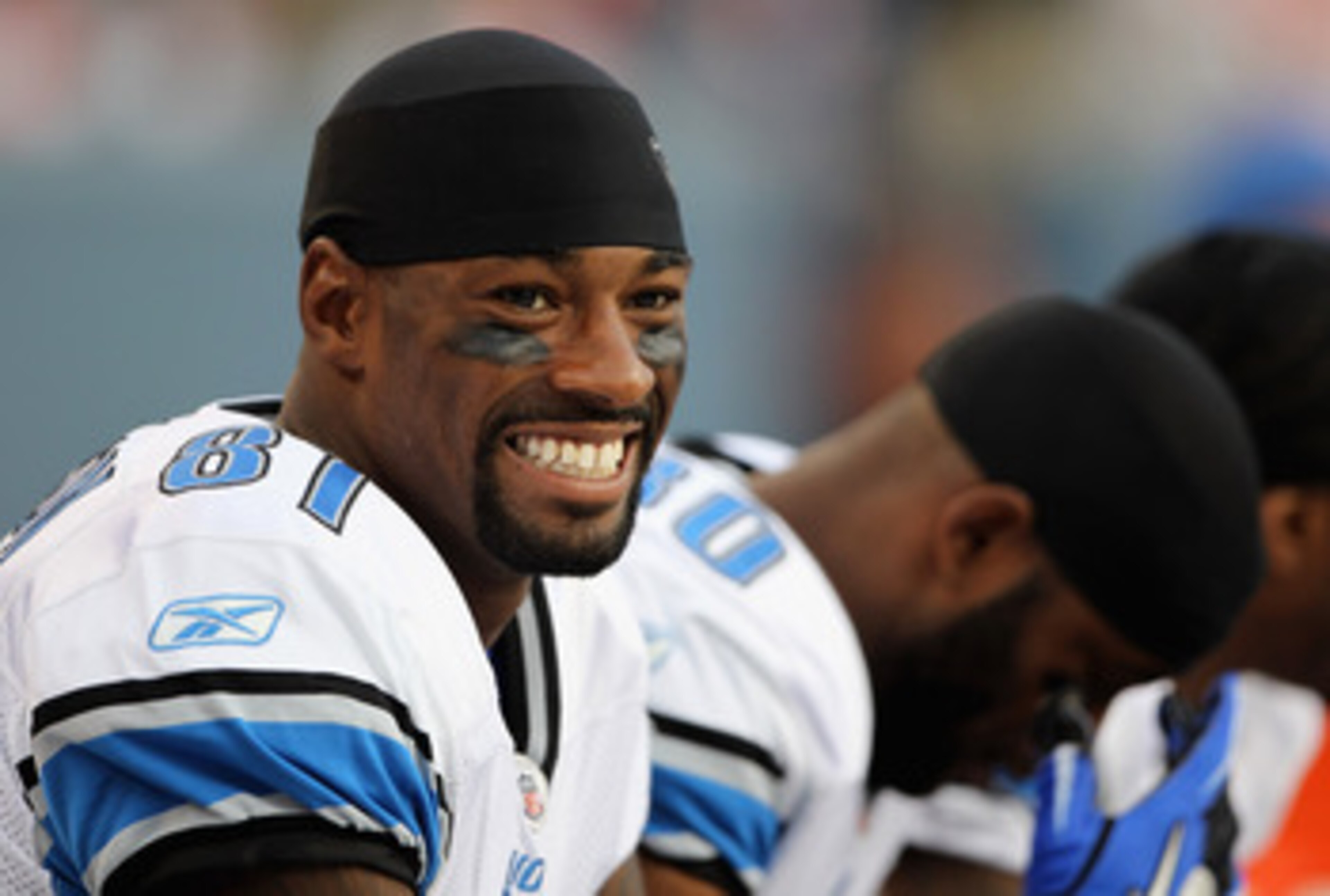 DENVER - AUGUST 21:  Wide receiver Calvin Johnson #81 of the Detroit Lions prepares to face the Denver Broncos during preseason NFL action at INVESCO Field at Mile High on August 21, 2010 in Denver, Colorado. The Lions defeated the Broncos 25-20.  (Photo 