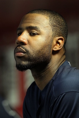 PHOENIX, AZ - MAY 18:  Jason Heyward #22 of the Atlanta Braves watches from the dugout during the Major League Baseball game against the Arizona Diamondbacks at Chase Field on May 18, 2011 in Phoenix, Arizona.  (Photo by Christian Petersen/Getty Images)