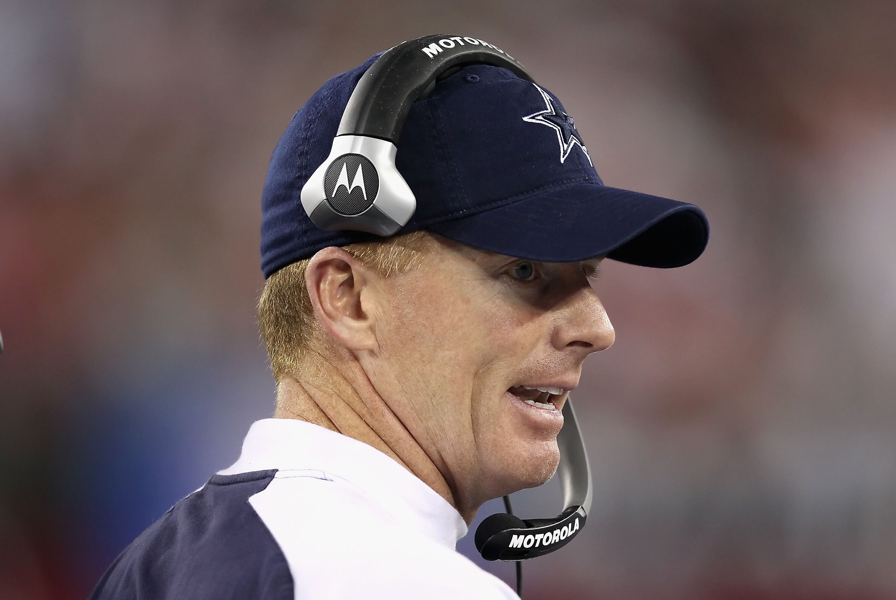 GLENDALE, AZ - DECEMBER 25: Head coach Jason Garrett of the Dallas Cowboys watches from the sidelines during the NFL game against the Arizona Cardinals at the University of Phoenix Stadium on December 25, 2010 in Glendale, Arizona. The Cardinals defeated GLENDALE, AZ - DECEMBER 25: Head coach Jason Garrett of the Dallas Cowboys watches from the sidelines during the NFL game against the Arizona Cardinals at the University of Phoenix Stadium on December 25, 2010 in Glendale, Arizona. The Cardinals defeated