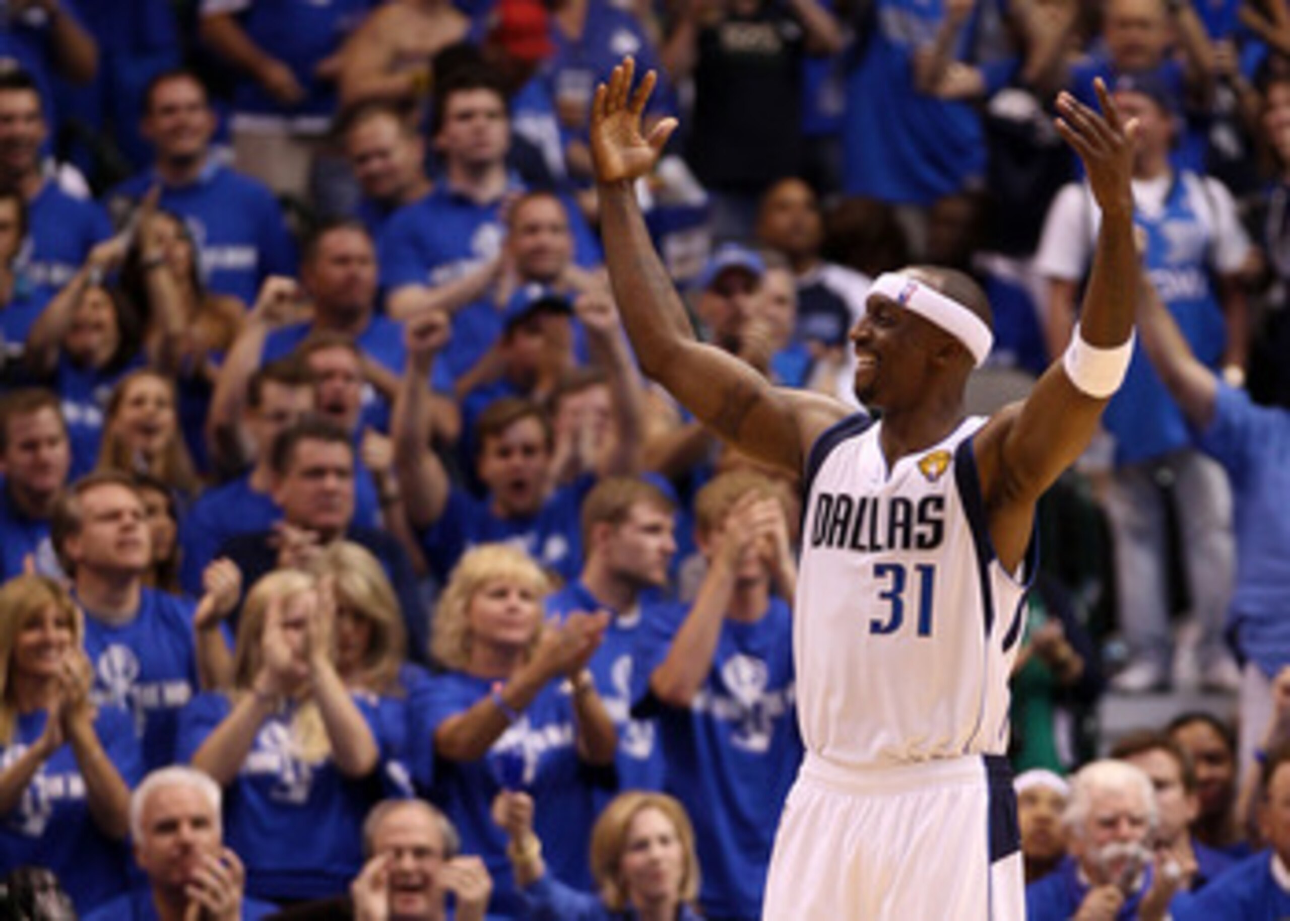 DALLAS, TX - JUNE 05:  Jason Terry #31 of the Dallas Mavericks reacts while taking on the Miami Heat in Game Three of the 2011 NBA Finals at American Airlines Center on June 5, 2011 in Dallas, Texas.  NOTE TO USER: User expressly acknowledges and agrees t