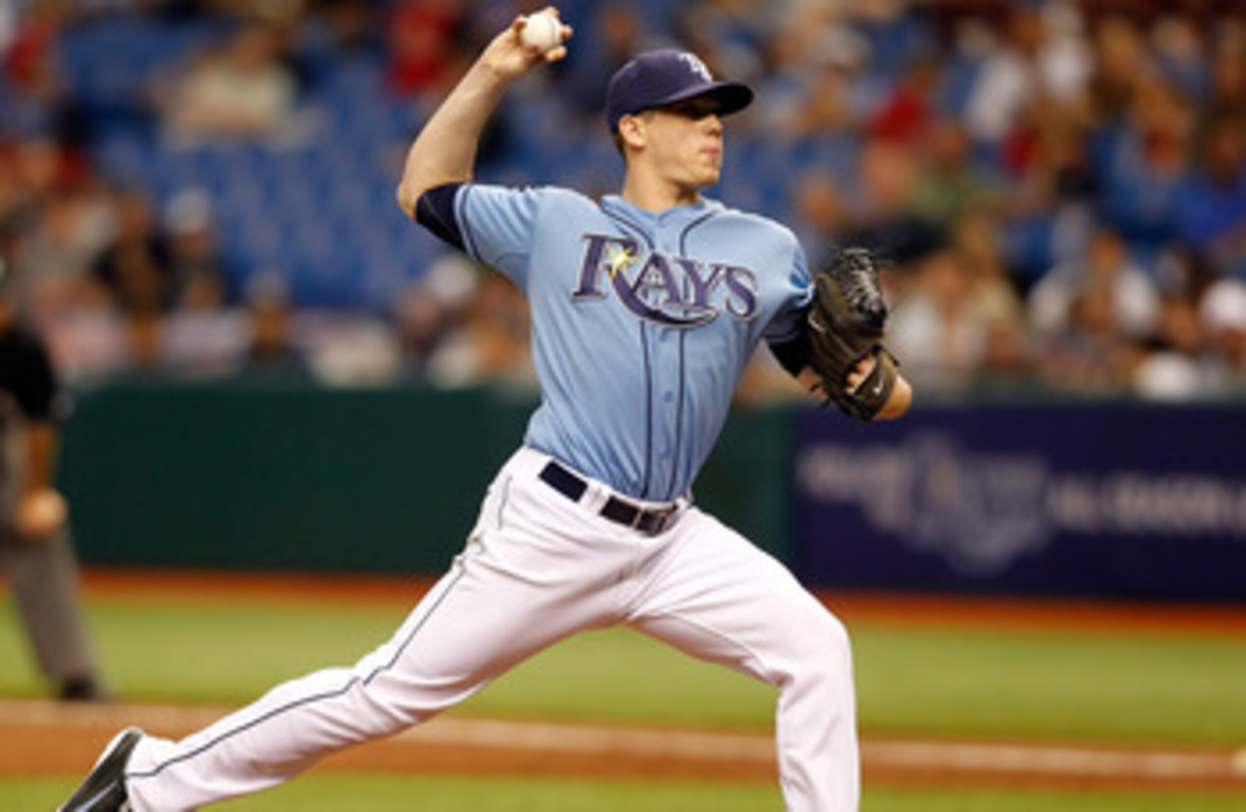 ST PETERSBURG, FL - APRIL 17:  Pitcher Jeremy Hellickson #58 of the Tampa Bay Rays pitches against the Minnesota Twins during the game at Tropicana Field on April 17, 2011 in St. Petersburg, Florida.  (Photo by J. Meric/Getty Images)
