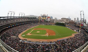 DETROIT, MI - JUNE 10:  A wide view of Comerica Park during a MLB game between the Detroit Tigers and the Seattle Mariners on June 10, 2011 in Detroit, Michigan.  Seattle defeated Detroit 3-2. (Photo by Dave Reginek/Getty Images)