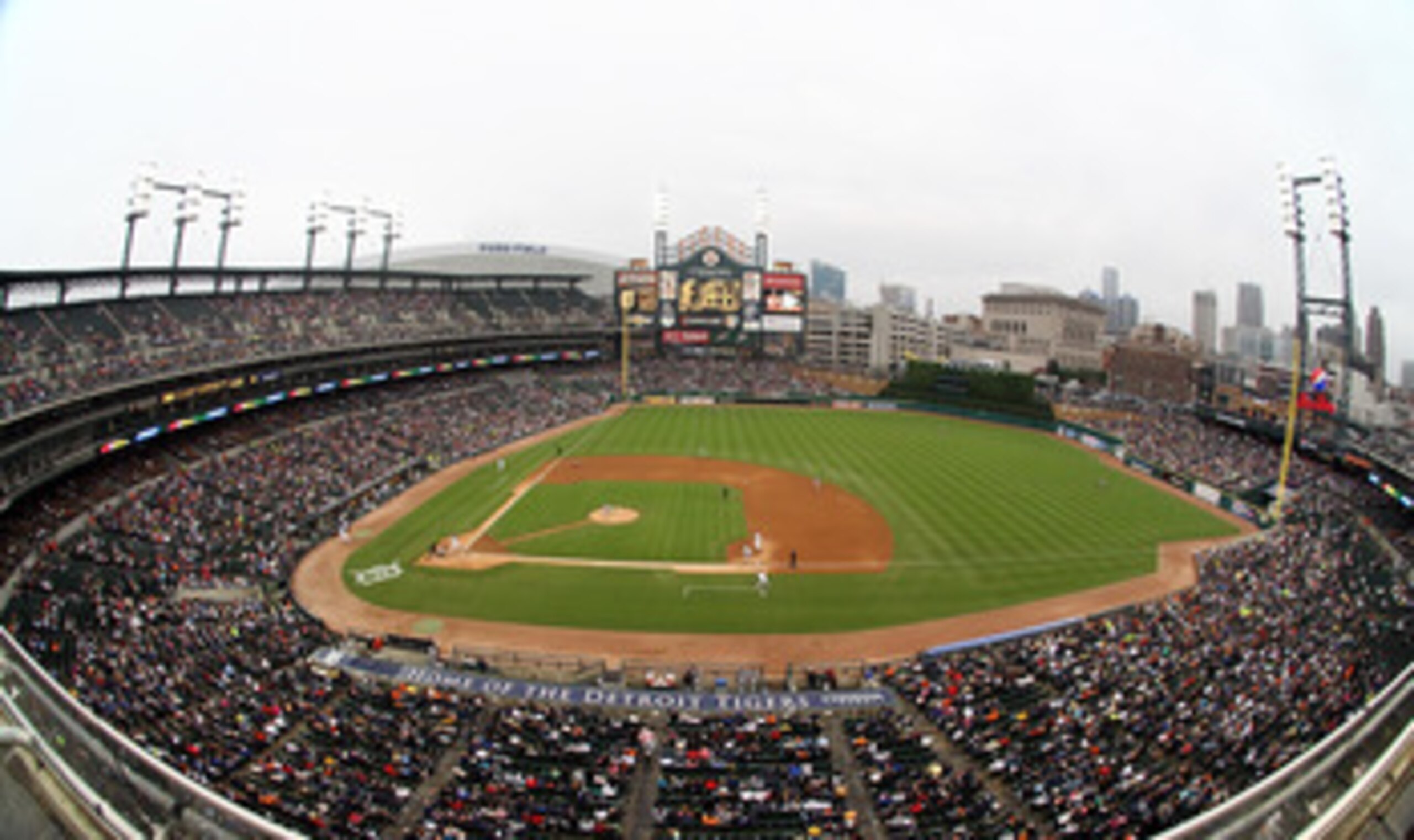 DETROIT, MI - JUNE 10:  A wide view of Comerica Park during a MLB game between the Detroit Tigers and the Seattle Mariners on June 10, 2011 in Detroit, Michigan.  Seattle defeated Detroit 3-2. (Photo by Dave Reginek/Getty Images)