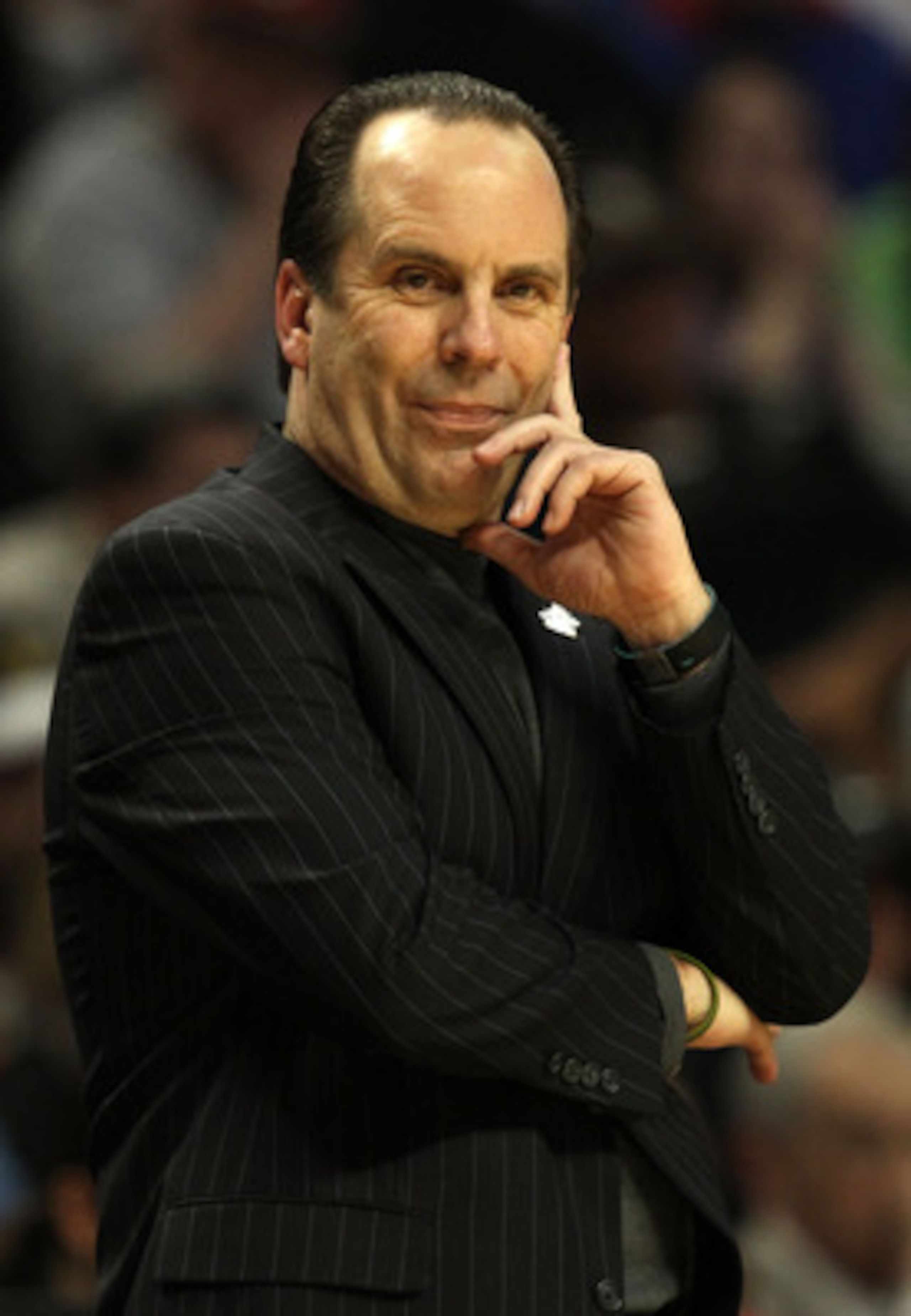 CHICAGO, IL - MARCH 20:  Head coach Mike Brey of the Notre Dame Fighting Irish watches in the second half of the game against the Florida State Seminoles during the third round of the 2011 NCAA men's basketball tournament at the United Center on March 20,