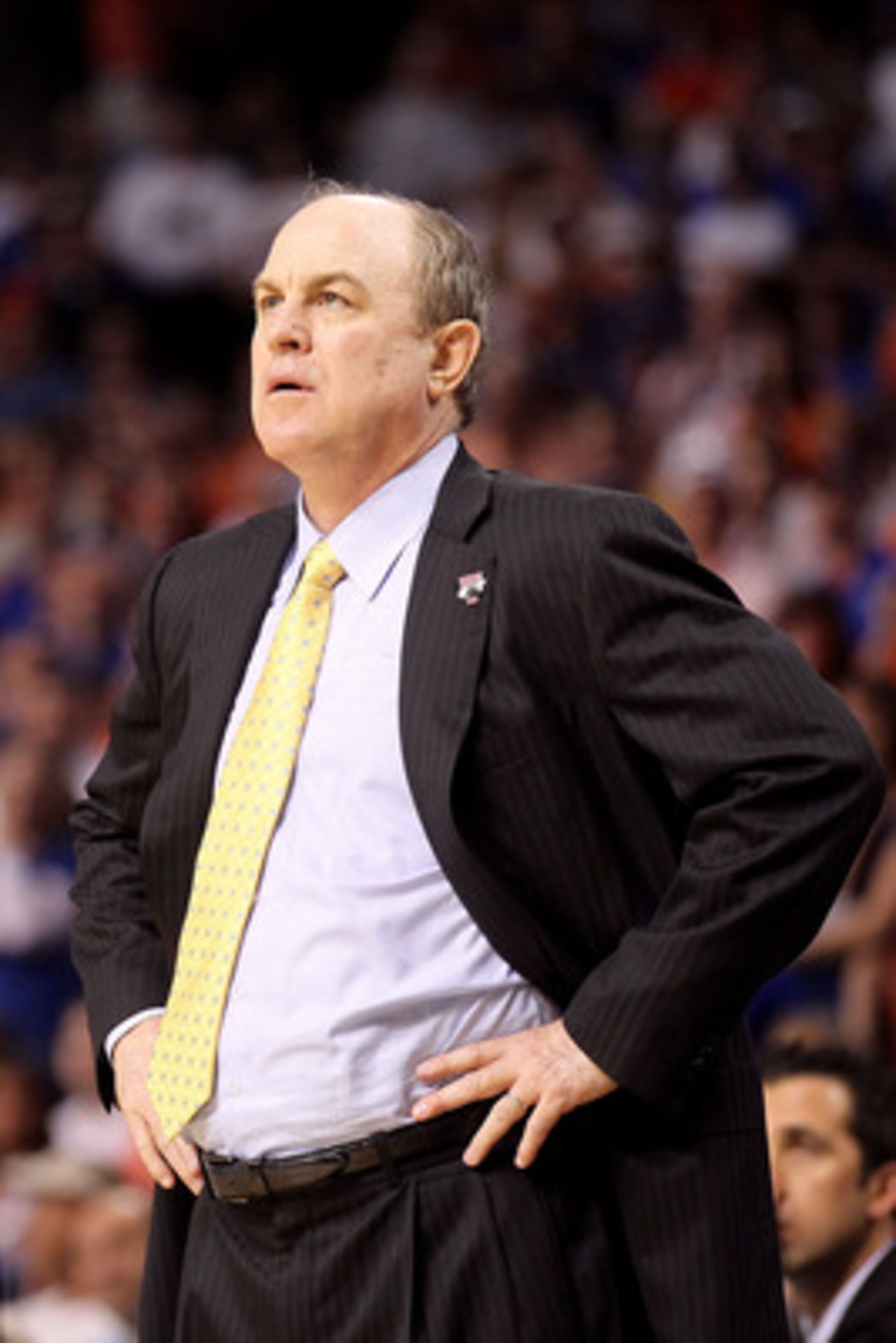 TAMPA, FL - MARCH 19:  Head coach Ben Howland of the UCLA Bruins looks on against the Florida Gators during the third round of the 2011 NCAA men's basketball tournament at St. Pete Times Forum on March 19, 2011 in Tampa, Florida. Florida won 73-65. (Photo