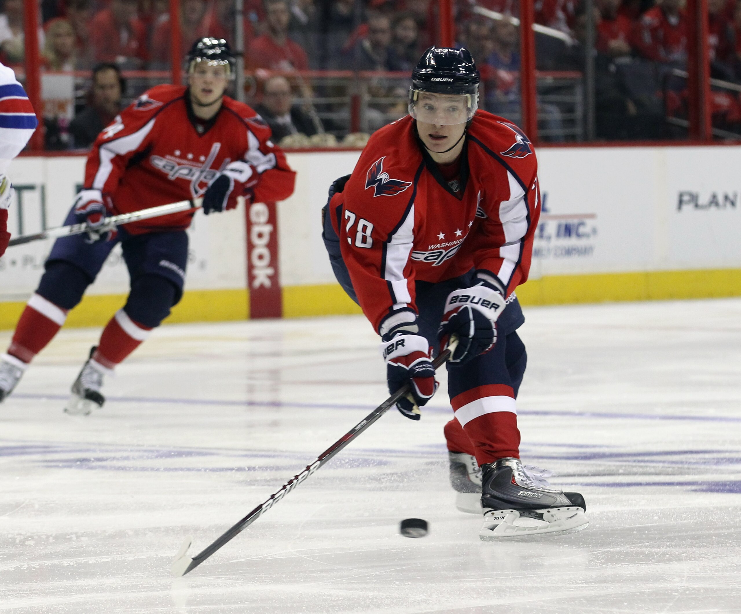WASHINGTON, DC - APRIL 13: Alexander Semin #28 of the Washington Capitals skates against the New York Rangers in Game One of the Eastern Conference Quarterfinals during the 2011 NHL Stanley Cup Playoffs at Verizon Center on April 13, 2011 in Washington, D WASHINGTON, DC - APRIL 13: Alexander Semin #28 of the Washington Capitals skates against the New York Rangers in Game One of the Eastern Conference Quarterfinals during the 2011 NHL Stanley Cup Playoffs at Verizon Center on April 13, 2011 in Washington, D