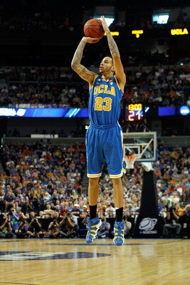 TAMPA, FL - MARCH 19:  Tyler Honeycutt #23 of the UCLA Bruins attempts a shot against the Florida Gators during the third round of the 2011 NCAA men's basketball tournament at St. Pete Times Forum on March 19, 2011 in Tampa, Florida.  (Photo by J. Meric/G