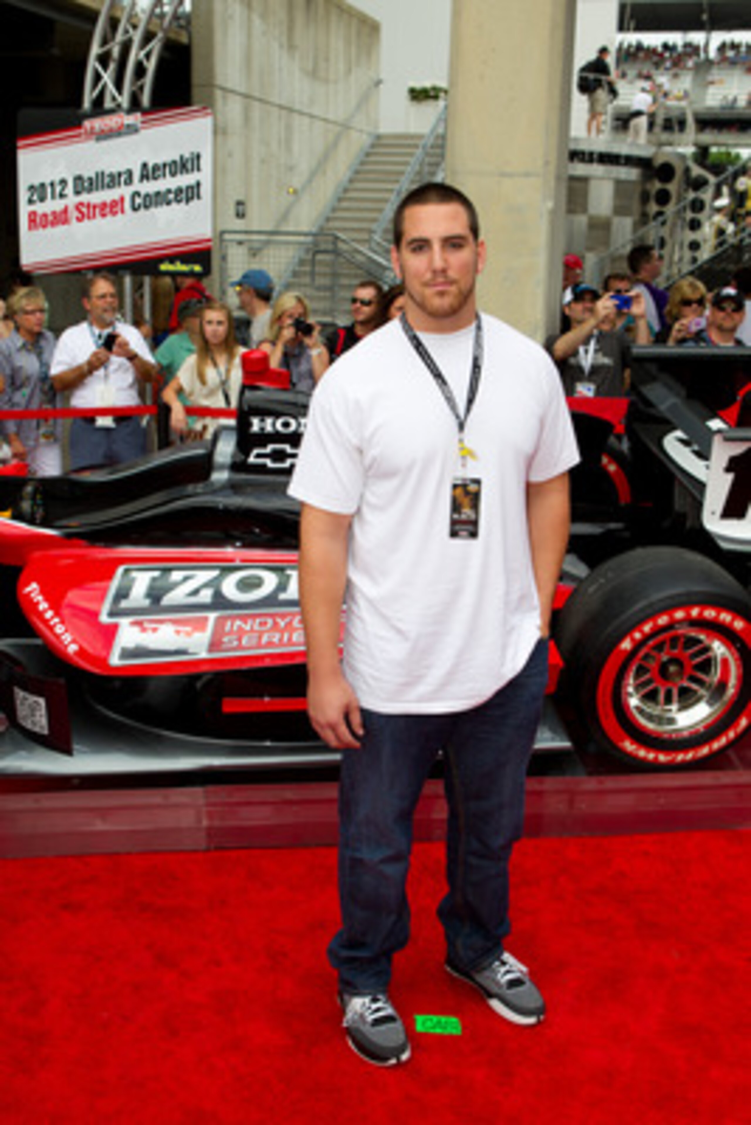 INDIANAPOLIS, IN - MAY 29: Anthony Castonzo arrives at the IZOD red carpet at Indianapolis Motor Speedway on May 29, 2011 in Indianapolis, Indiana. (Photo by Michael Hickey/Getty Images)