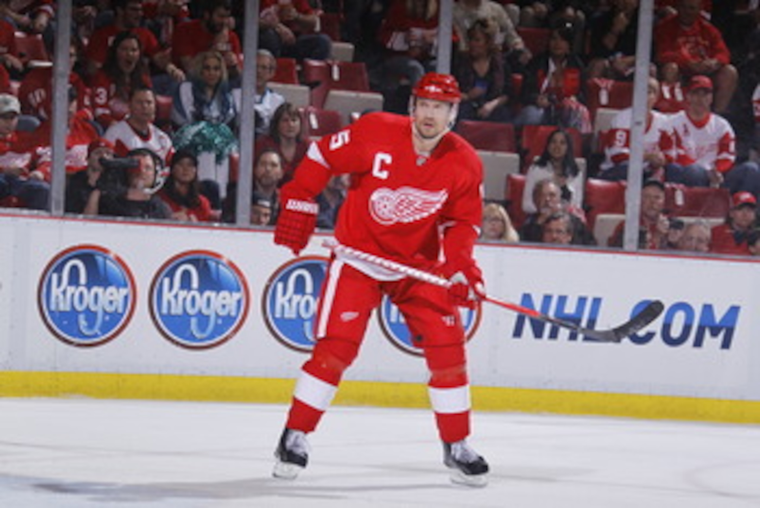 DETROIT - MAY 6: Nicklas Lidstrom #5 of the Detroit Red Wings skates against the San Jose Sharks in Game Four of the Western Conference Semifinals during the 2011 NHL Stanley Cup Playoffs on May 6, 2011 at Joe Louis Arena in Detroit, Michigan. (Photo by G DETROIT - MAY 6: Nicklas Lidstrom #5 of the Detroit Red Wings skates against the San Jose Sharks in Game Four of the Western Conference Semifinals during the 2011 NHL Stanley Cup Playoffs on May 6, 2011 at Joe Louis Arena in Detroit, Michigan. (Photo by G