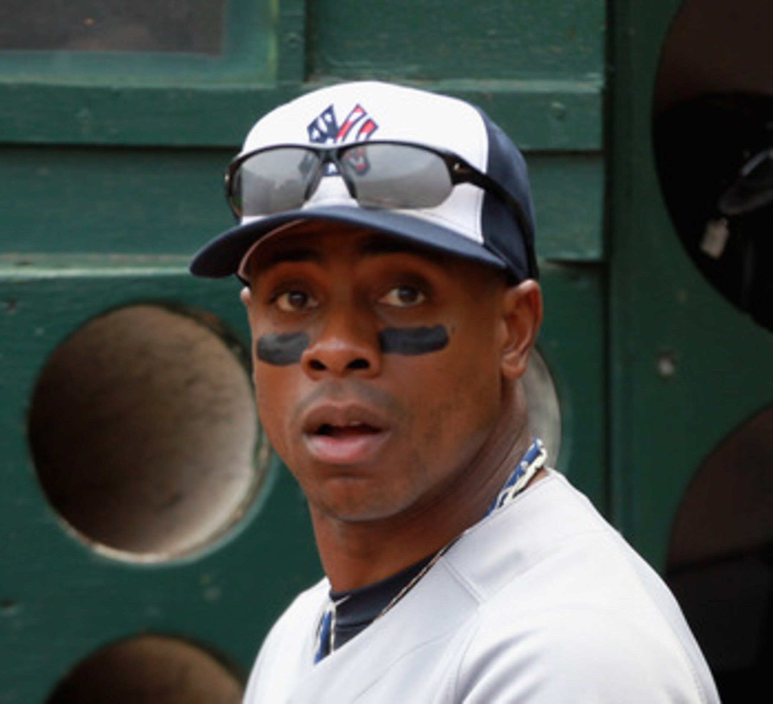 OAKLAND, CA - MAY 30:  Curtis Granderson #14 of the New York Yankees stands in the dugout before their game against the Oakland Athletics at Oakland-Alameda County Coliseum on May 30, 2011 in Oakland, California.  (Photo by Ezra Shaw/Getty Images)
