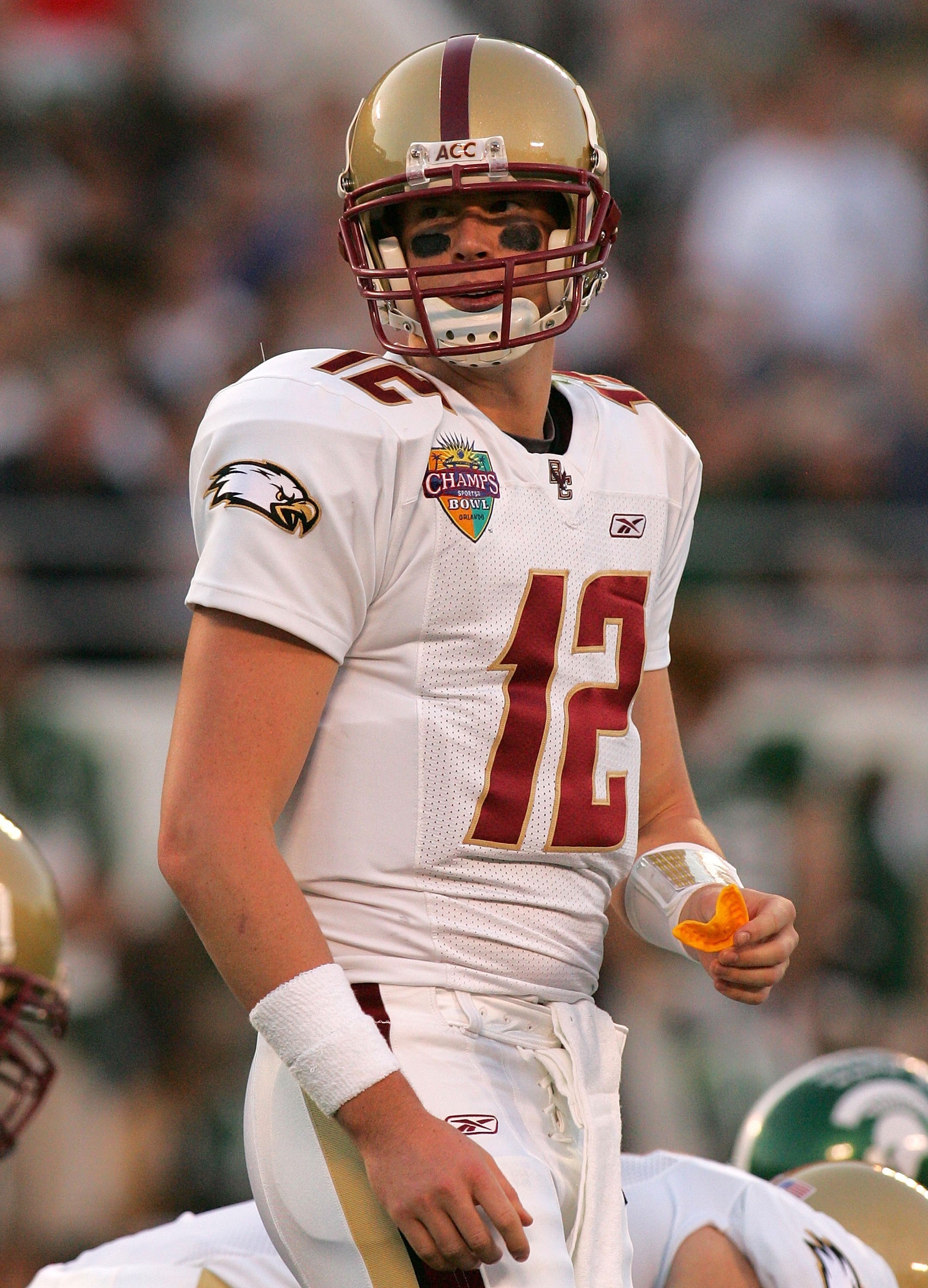 ORLANDO, FL - DECEMBER 28:  Matt Ryan #12 of the  Boston College Eagles calls an audible during the Champs Bowl against the Michigan State Spartans on December 28, 2007 at the Citrus Bowl in Orlando, Florida.  (Photo by Sam Greenwood/Getty Images)