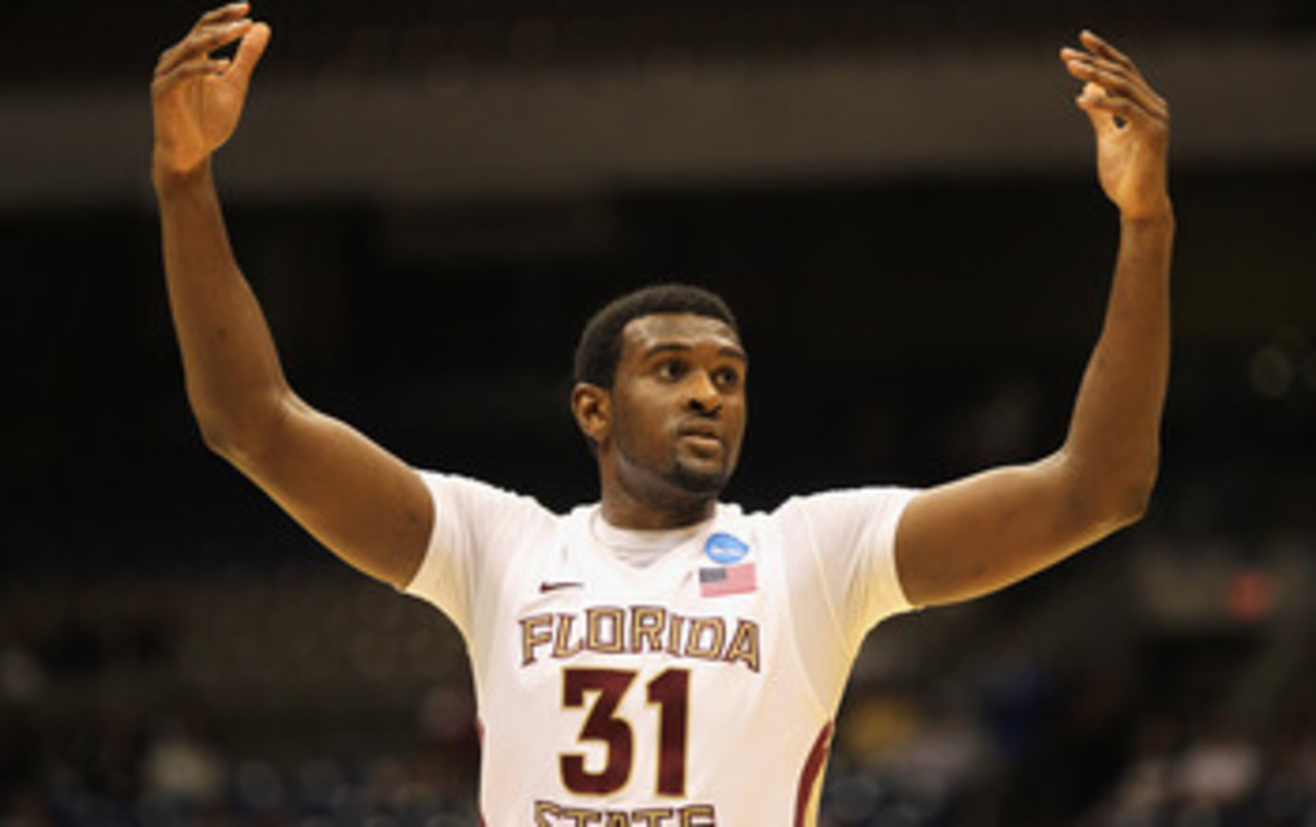 SAN ANTONIO, TX - MARCH 25:  Chris Singleton #31 of the Florida State Seminoles reacts during the southwest regional of the 2011 NCAA men's basketball tournament against the Virginia Commonwealth Rams at the Alamodome on March 25, 2011 in San Antonio, Tex