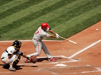 PITTSBURGH, PA - JUNE 05: Placido Polanco #27 of the Philadelphia Phillies hits an RBI single against the Pittsburgh Pirates during the game on June 5, 2011 at PNC Park in Pittsburgh, Pennsylvania. (Photo by Justin K. Aller/Getty Images) PITTSBURGH, PA - JUNE 05: Placido Polanco #27 of the Philadelphia Phillies hits an RBI single against the Pittsburgh Pirates during the game on June 5, 2011 at PNC Park in Pittsburgh, Pennsylvania. (Photo by Justin K. Aller/Getty Images)