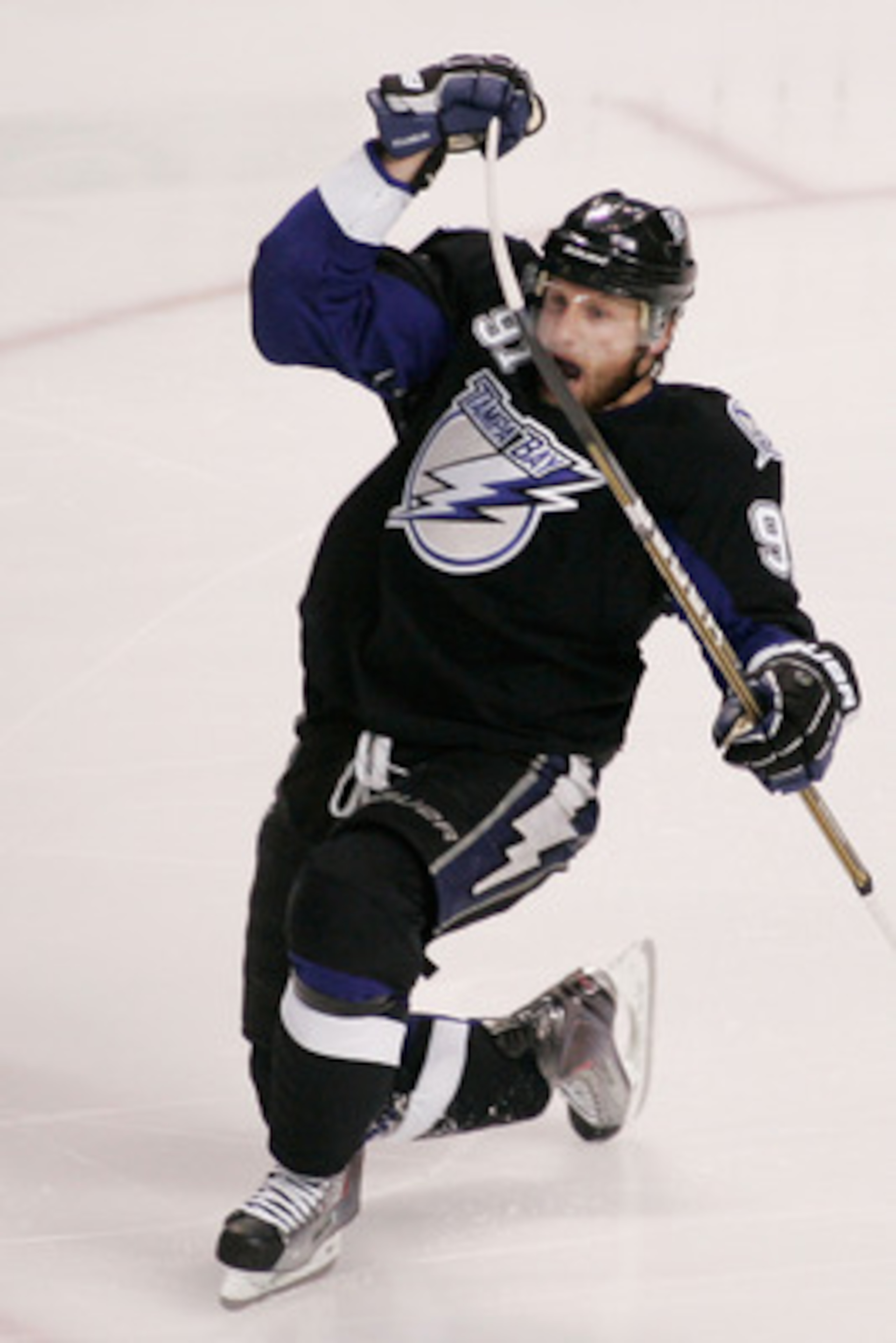 TAMPA, FL - MAY 25: Steven Stamkos #91 of the Tampa Bay Lightning celebrates his third period goal against the Boston Bruins in Game Six of the Eastern Conference Finals during the 2011 NHL Stanley Cup Playoffs at St Pete Times Forum on May 25, 2011 in T TAMPA, FL - MAY 25: Steven Stamkos #91 of the Tampa Bay Lightning celebrates his third period goal against the Boston Bruins in Game Six of the Eastern Conference Finals during the 2011 NHL Stanley Cup Playoffs at St Pete Times Forum on May 25, 2011 in T