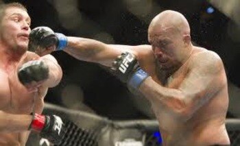 Joey Beltran standing toe-to-toe with Matt Mitrione