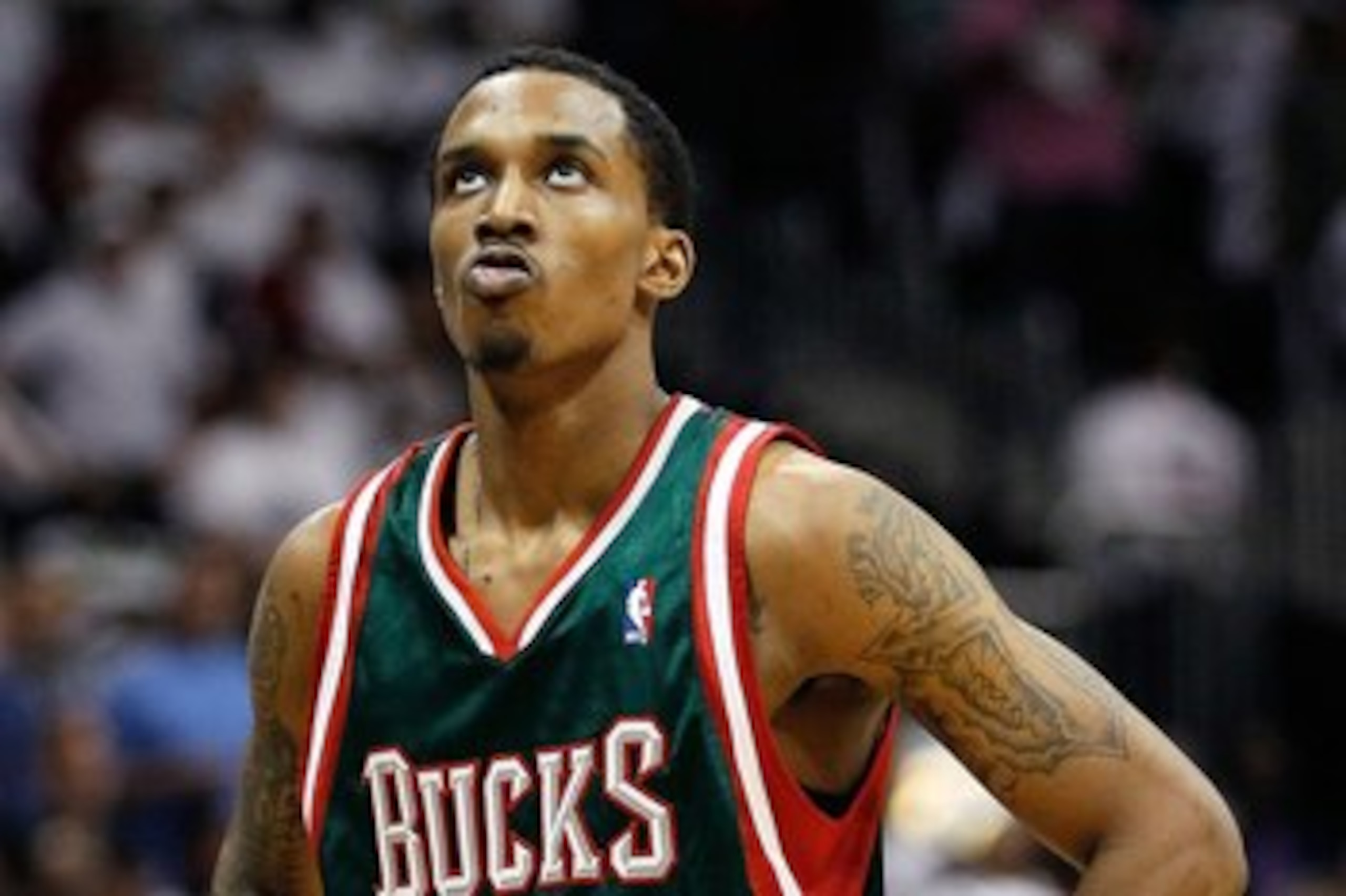 ATLANTA - APRIL 28:  Brandon Jennings #3 of the Milwaukee Bucks against the Atlanta Hawks during Game Five of the Eastern Conference Quarterfinals of the 2010 NBA Playoffs at Philips Arena on April 28, 2010 in Atlanta, Georgia.  NOTE TO USER: User express