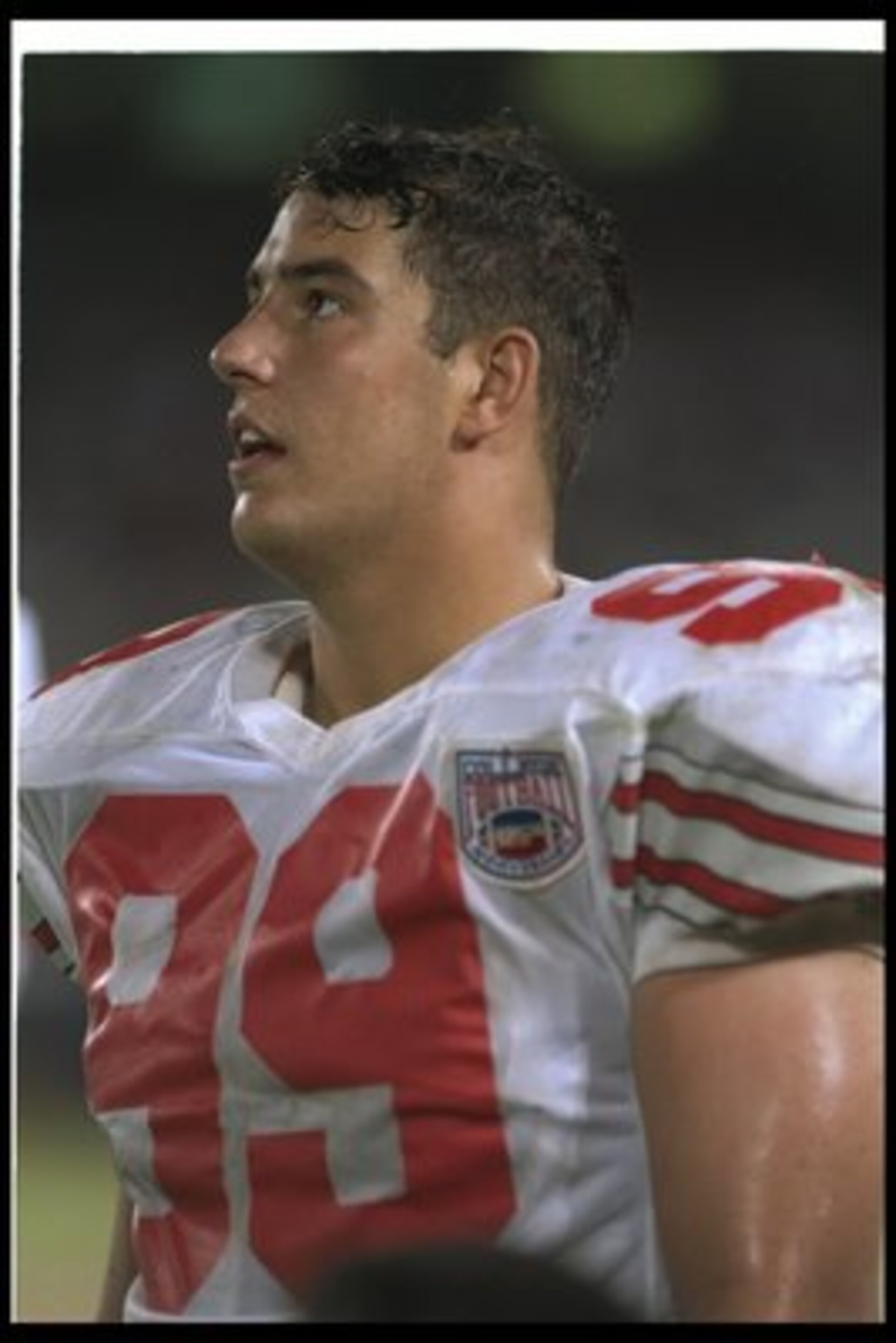 29 Aug 1994:  Defensive lineman Luke Fickell of the Ohio State Buckeyes looks on during a game against the Fresno State Bulldogs at Bulldog Stadium in Fresno, California.  Ohio State won the game, 34-10. Mandatory Credit: J. D. Cuban  /Allsport