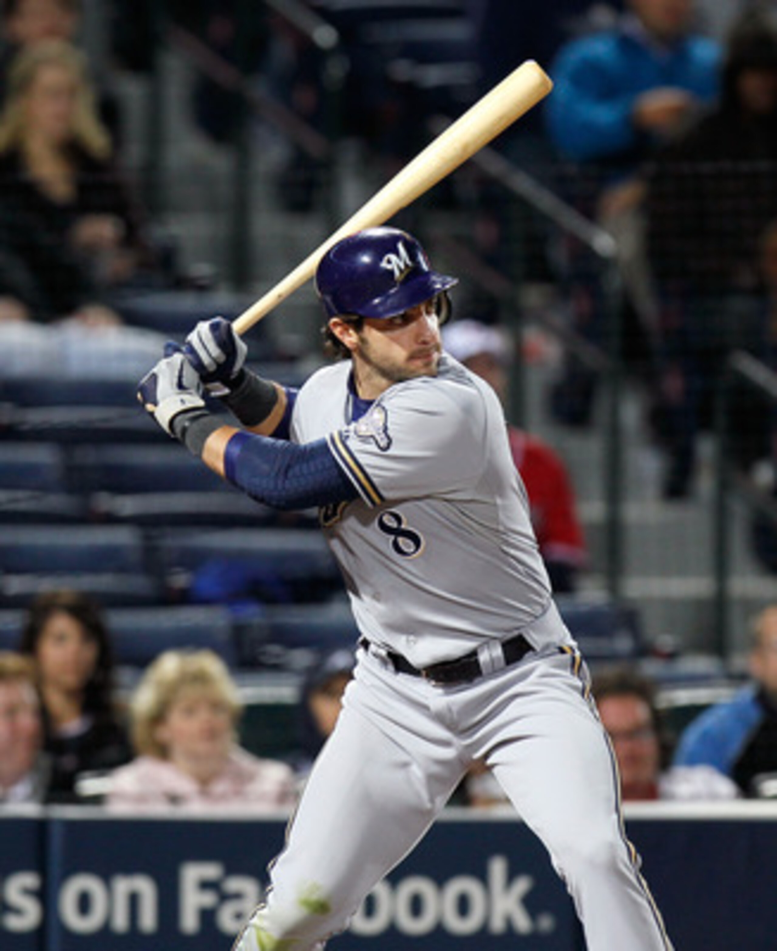 ATLANTA, GA - MAY 04:  Ryan Braun #8 of the Milwaukee Brewers against the Atlanta Braves at Turner Field on May 4, 2011 in Atlanta, Georgia.  (Photo by Kevin C. Cox/Getty Images)
