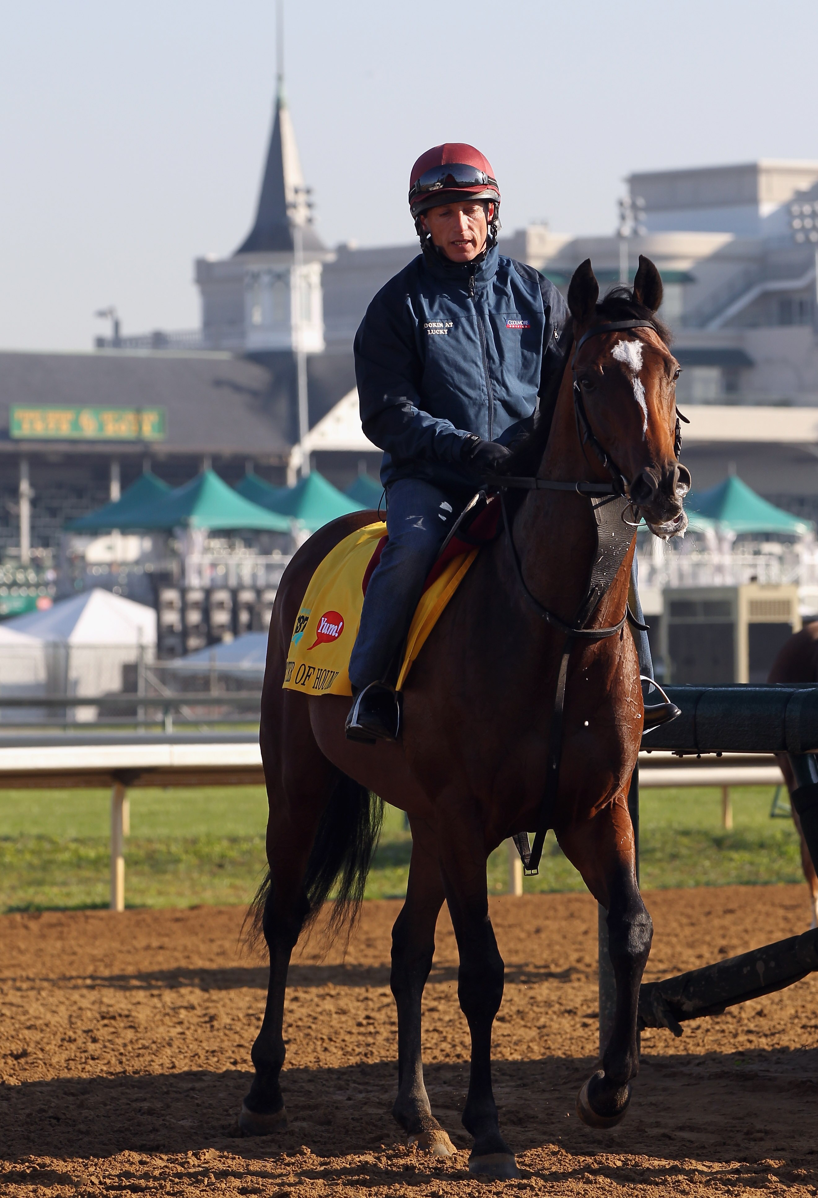 LOUISVILLE, KY - MAY 05:  Kentucky Derby entrant Master of Hounds exits the track during morning workouts in preparation for the 137th running of the Kentucky Derby on May 5, 2011 at Churchill Downs in Louisville, Kentucky.  (Photo by Jamie Squire/Getty I