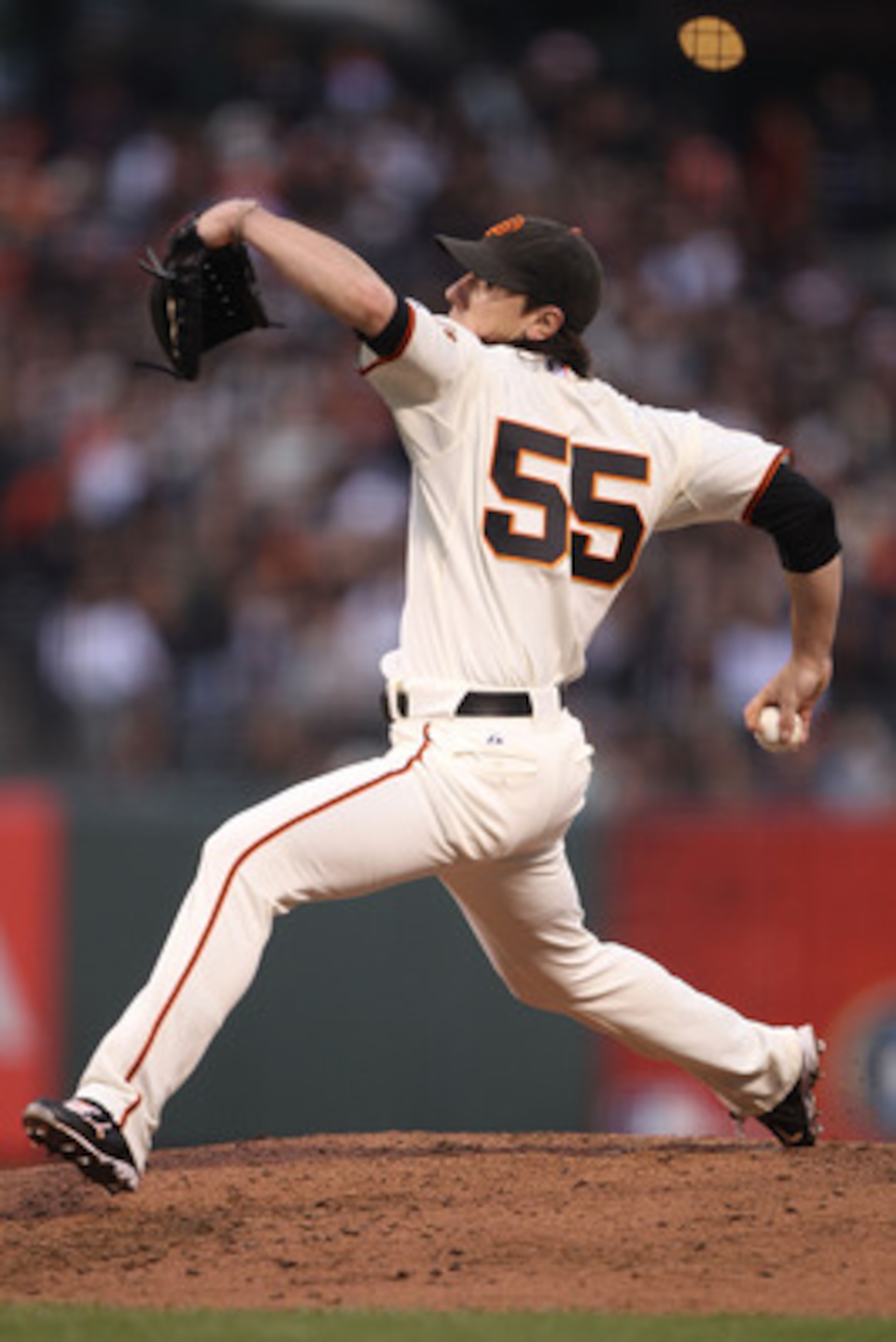 SAN FRANCISCO, CA - JUNE 06:  Tim Lincecum #55 of the San Francisco Giants pitches against the Washington Nationals during an MLB game at AT&T Park on June 6, 2011 in San Francisco, California.  (Photo by Jed Jacobsohn/Getty Images)