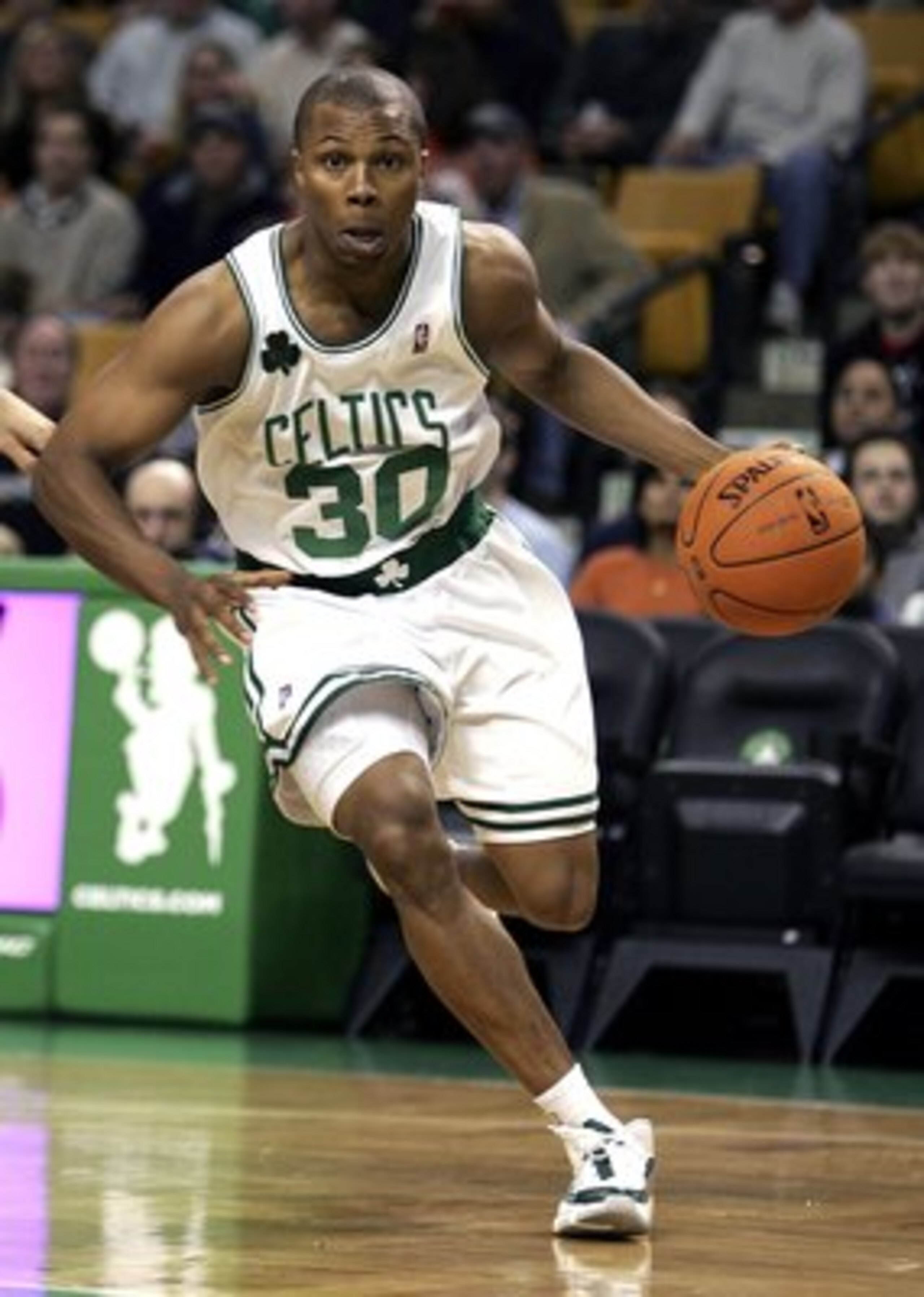 BOSTON - NOVEMBER 10:  Sebastian Telfair #30 of the Boston Celtics drives to the basket in the first quarter against the Utah Jazz on November 10, 2006 at the TD Banknorth Garden in Boston, Massachusetts. Telfair left after the first quarter due to shortn