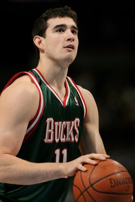 DENVER - NOVEMBER 18:  Joe Alexander #11 of the Milwaukee Bucks takes a free throw against the Denver Nuggets at the Pepsi Center on November 18, 2008 in Denver, Colorado. The Nuggets defeated the Bucks 114-105.  (Photo by Doug Pensinger/Getty Images)
