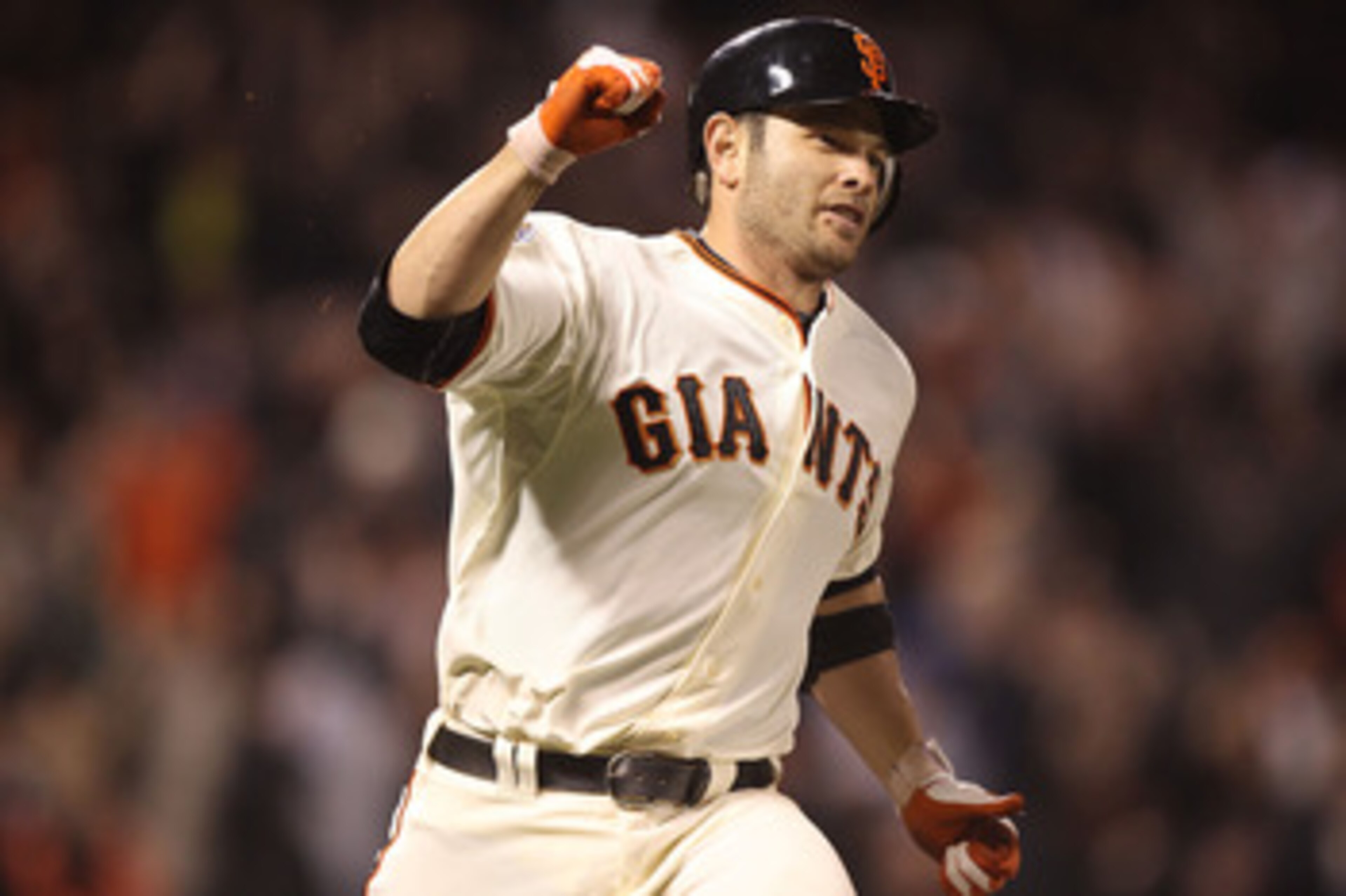 SAN FRANCISCO, CA - JUNE 06: Freddy Sanchez #21 of the San Francisco Giants celebrates after the game winning hit in the 13th inning against the Washington Nationals during an MLB game at AT&T Park on June 6, 2011 in San Francisco, California. (Photo by SAN FRANCISCO, CA - JUNE 06: Freddy Sanchez #21 of the San Francisco Giants celebrates after the game winning hit in the 13th inning against the Washington Nationals during an MLB game at AT&T Park on June 6, 2011 in San Francisco, California. (Photo by