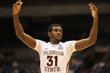 SAN ANTONIO, TX - MARCH 25:  Chris Singleton #31 of the Florida State Seminoles reacts during the southwest regional of the 2011 NCAA men's basketball tournament against the Virginia Commonwealth Rams at the Alamodome on March 25, 2011 in San Antonio, Tex