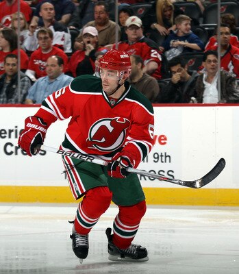 NEWARK, NJ - MARCH 18:  Andy Greene #6 of the New Jersey Devils skates against the Washington Capitals at the Prudential Center on March 18, 2011 in Newark, New Jersey. The Capitals shut out the Devils 3-0.  (Photo by Bruce Bennett/Getty Images)