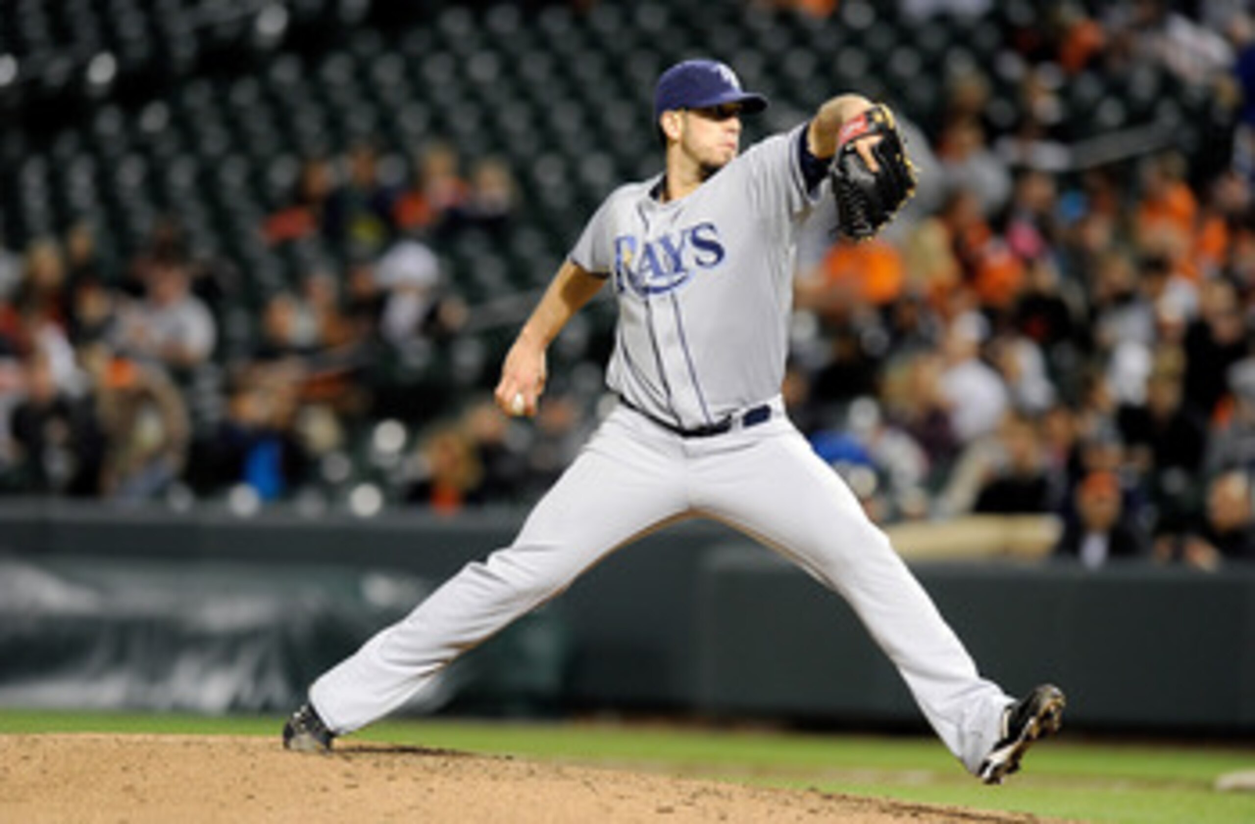BALTIMORE, MD - MAY 06: James Shields #33 of the Tampa Bay Rays pitches against the Baltimore Orioles at Oriole Park at Camden Yards on May 6, 2011 in Baltimore, Maryland. (Photo by Greg Fiume/Getty Images) BALTIMORE, MD - MAY 06: James Shields #33 of the Tampa Bay Rays pitches against the Baltimore Orioles at Oriole Park at Camden Yards on May 6, 2011 in Baltimore, Maryland. (Photo by Greg Fiume/Getty Images)