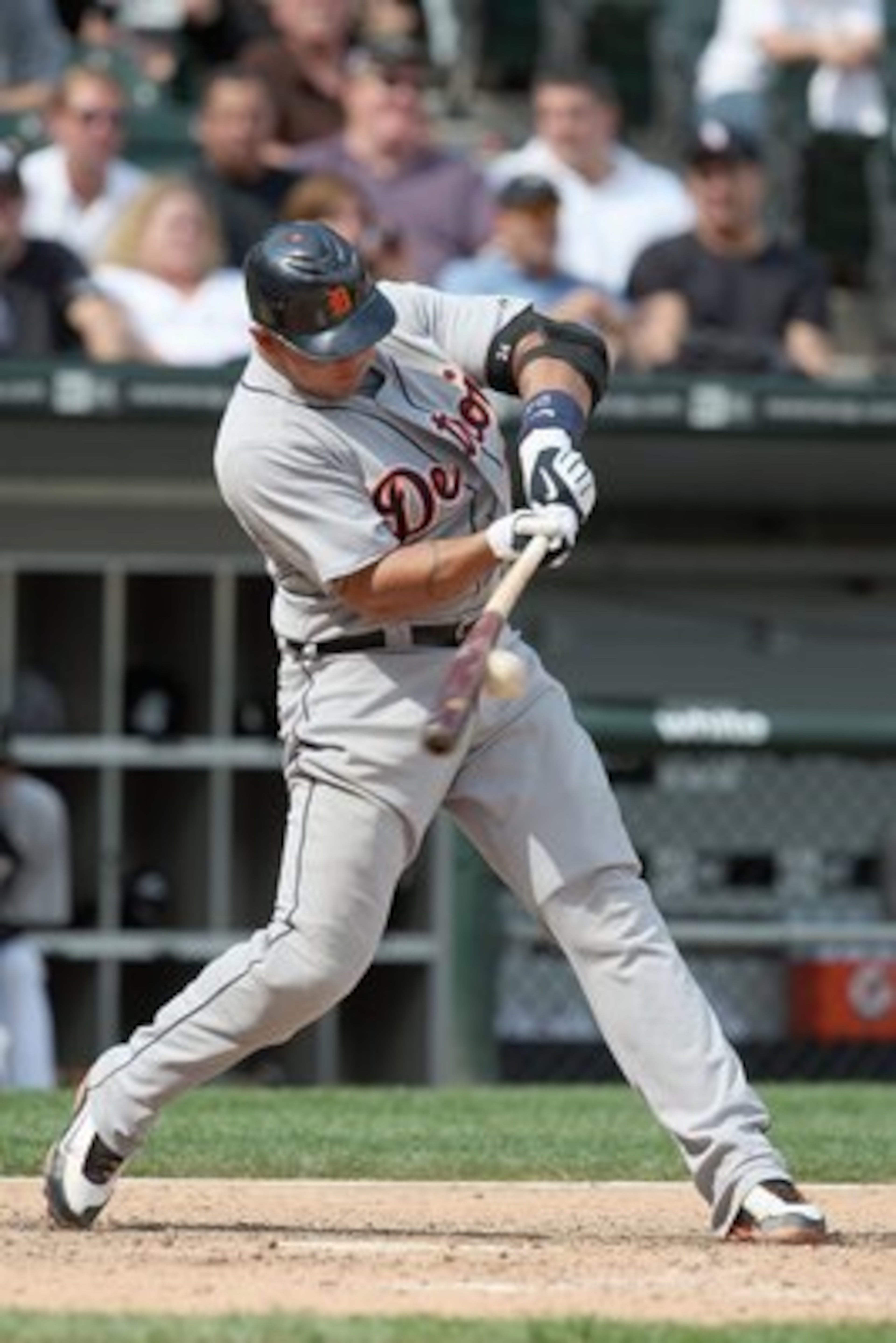 CHICAGO - JUNE 08:  Miguel Cabrera #24 of the Detroit Tigers swings at the pitch against the Chicago White Sox on June 8, 2009 at U.S. Cellular Field in Chicago, Illinois. (Photo by Jonathan Daniel/Getty Images)