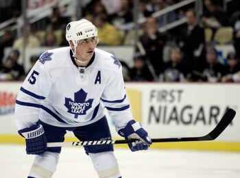 PITTSBURGH, PA - DECEMBER 08:  Tomas Kaberle #15 of the Toronto Maple Leafs skates against the Pittsburgh Penguins at Consol Energy Center on December 8, 2010 in Pittsburgh, Pennsylvania.  Penguins defeated the Maple Leafs 5-2.  (Photo by Justin K. Aller/