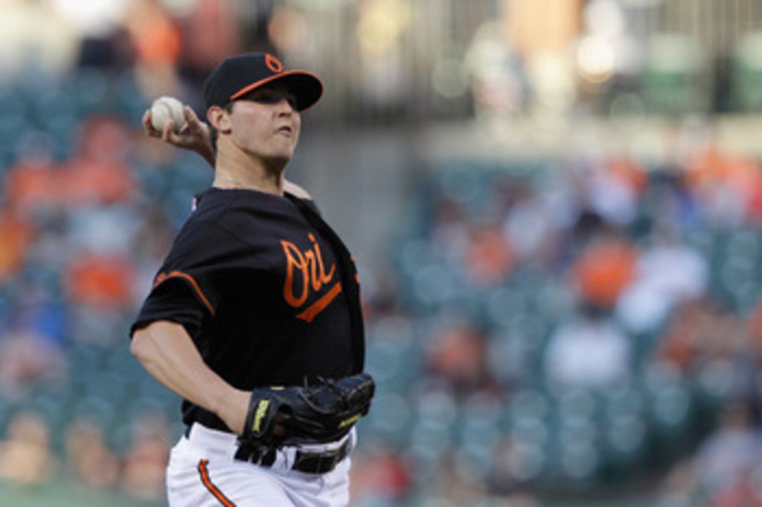 BALTIMORE, MD - JUNE 03: Starting pitcher Zach Britton #53 of the Baltimore Orioles delivers to a Toronto Blue Jays batter at Oriole Park at Camden Yards on June 3, 2011 in Baltimore, Maryland. The Blue Jays won 8-4. (Photo by Rob Carr/Getty Images) BALTIMORE, MD - JUNE 03: Starting pitcher Zach Britton #53 of the Baltimore Orioles delivers to a Toronto Blue Jays batter at Oriole Park at Camden Yards on June 3, 2011 in Baltimore, Maryland. The Blue Jays won 8-4. (Photo by Rob Carr/Getty Images)